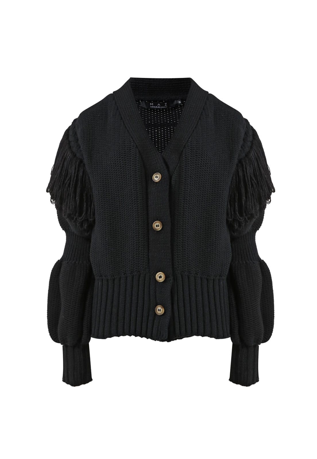 FRINGED BRAIDED CARDIGAN - imagen 1