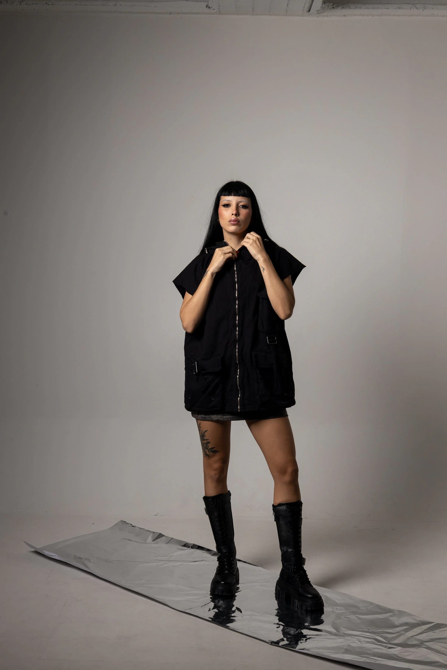Chaleco Unisex Oversize-Negro - imagen 5