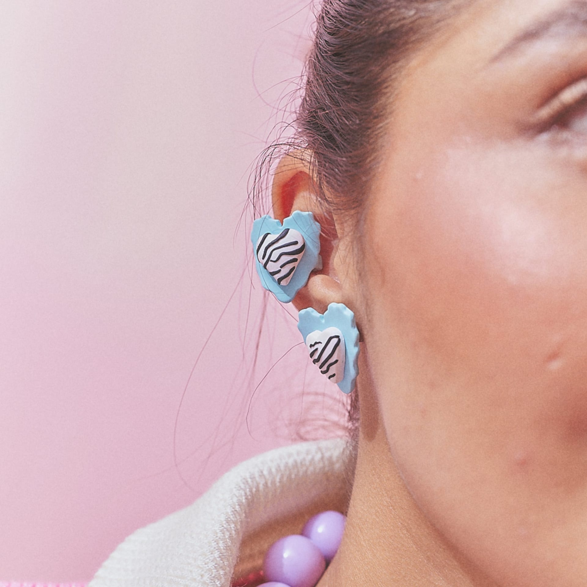 Aretes Corazón Rayado Mix Mini - imagen 13