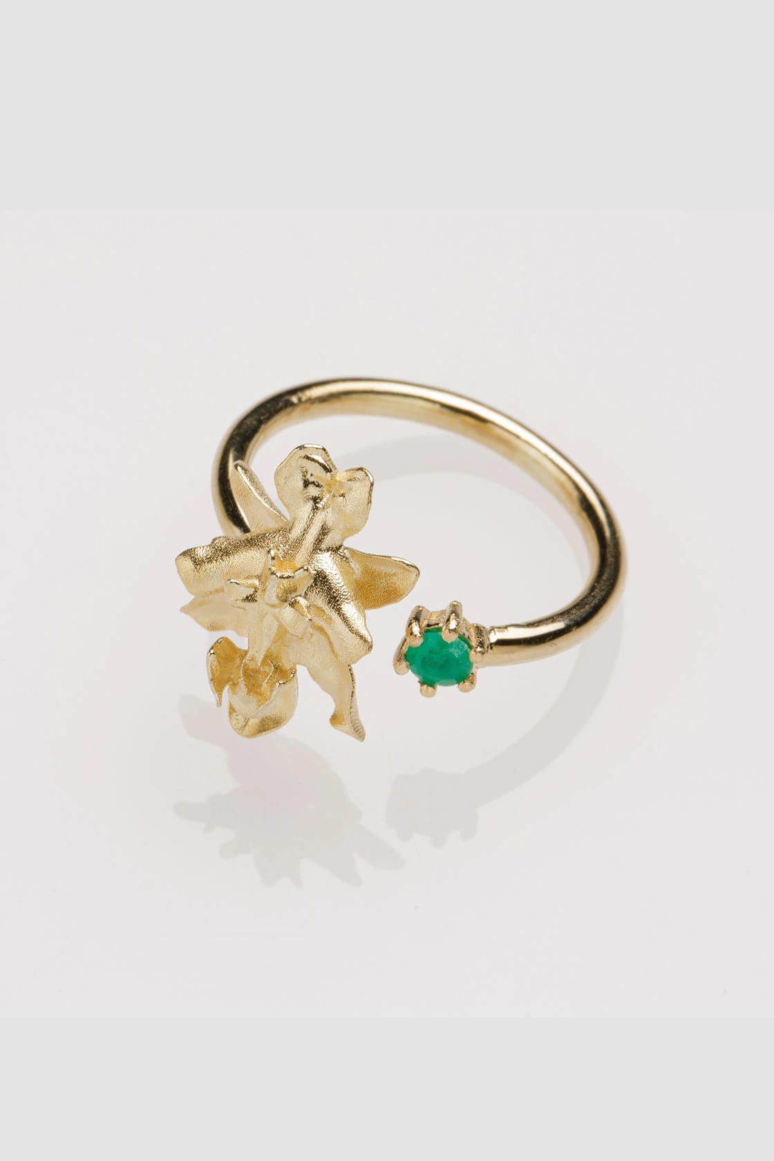 SIGMATOXTALIS ORCHID RING WITH EMERALD - imagen 1