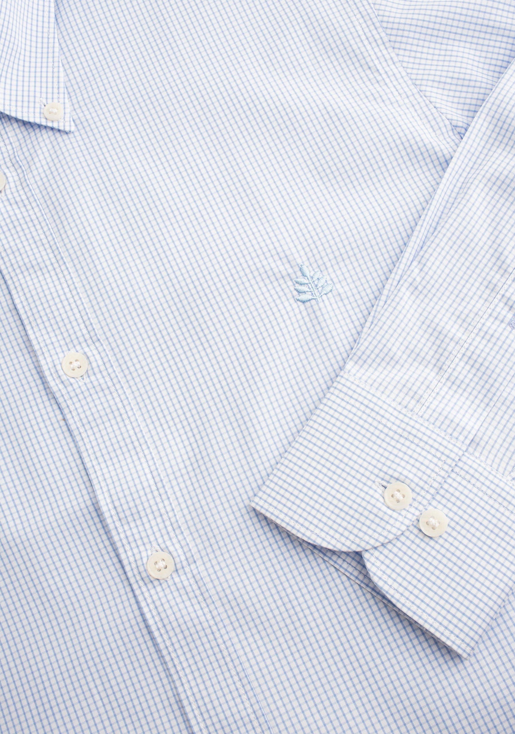 Camisa H CBD Cuadros Med L-Atn Azul Claro - imagen 3