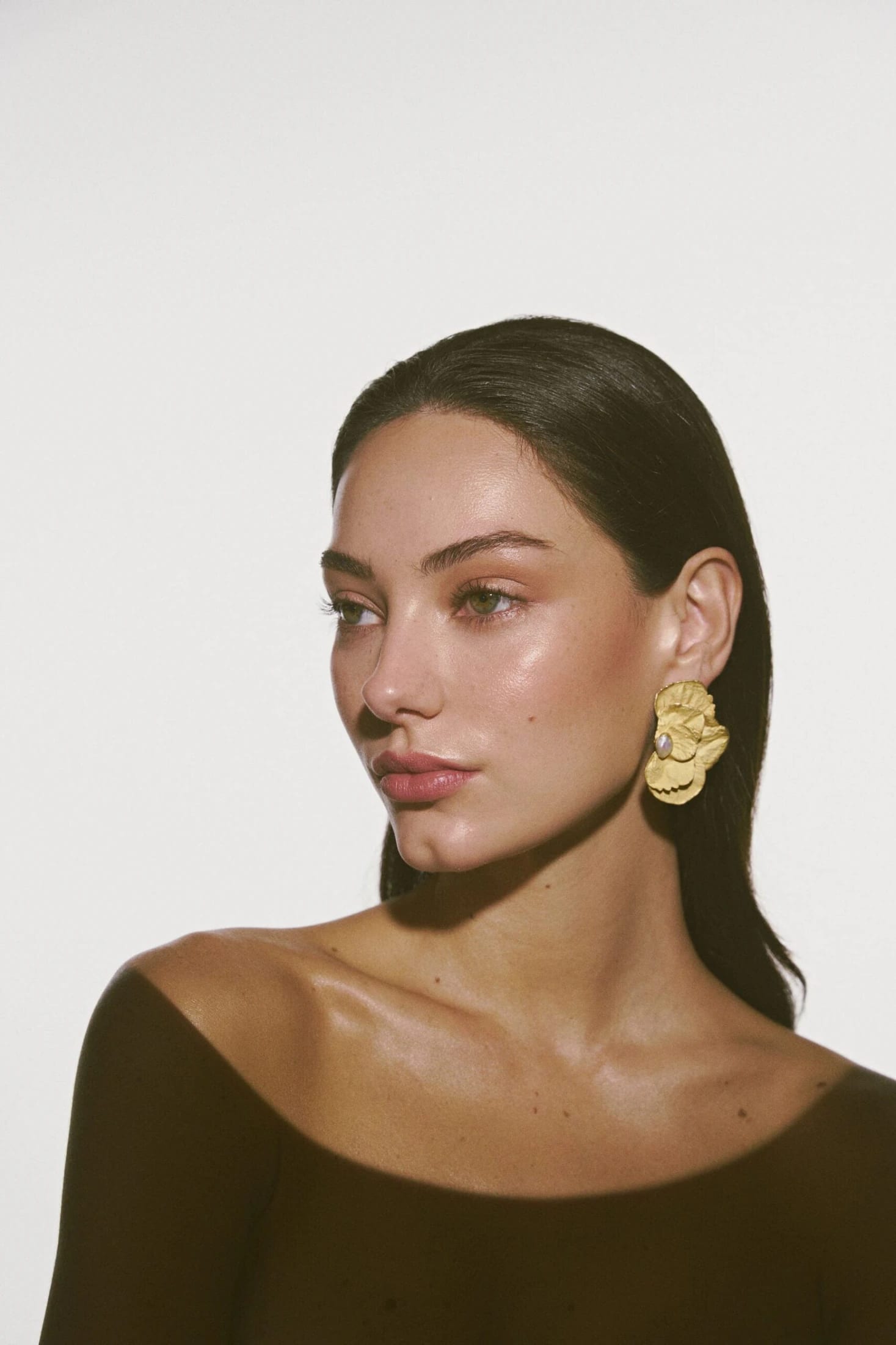 ARETES HORTENSIAS DECONSTRUIDAS CON PERLA - imagen 2