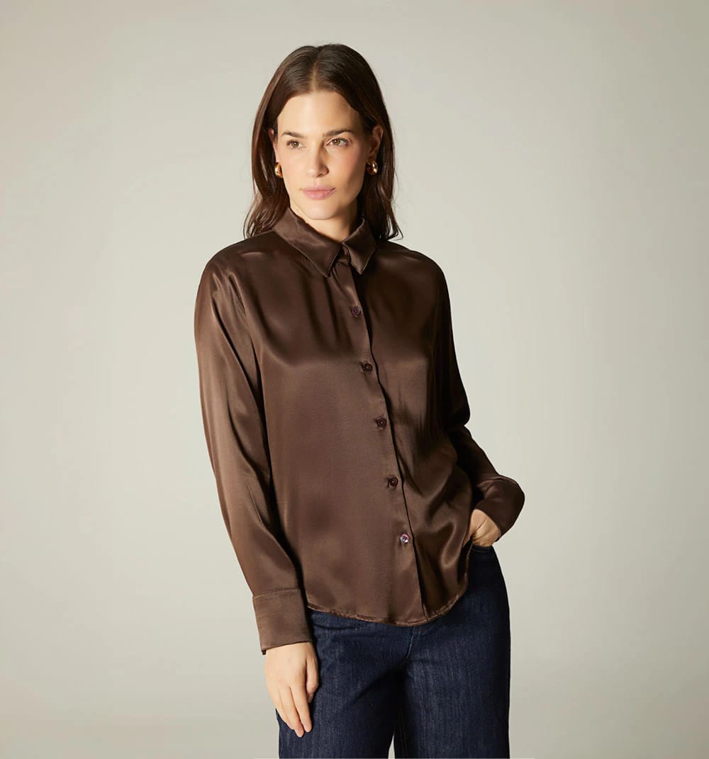 Blusa camisera manga larga - imagen 9