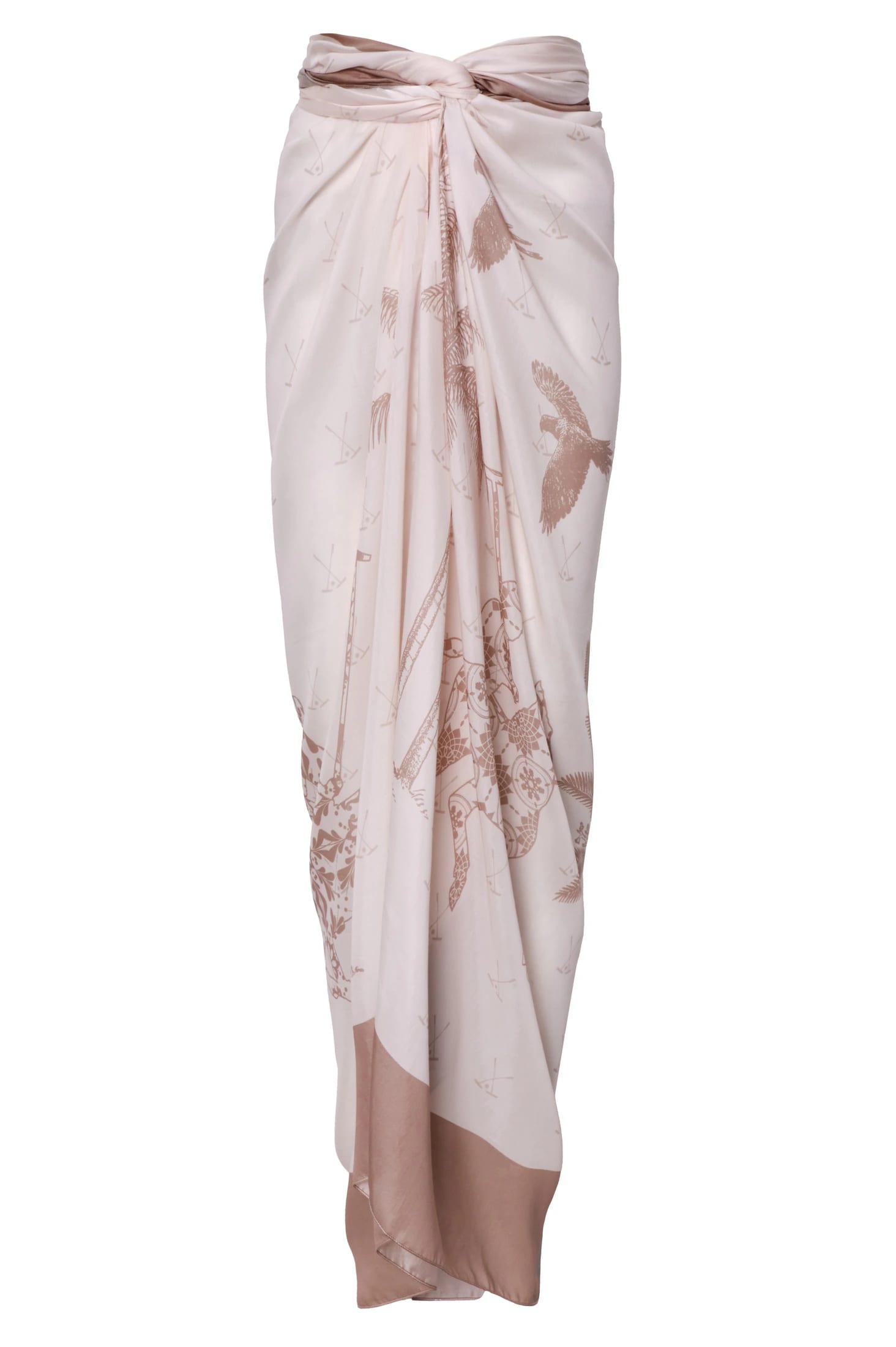 De La Falaise Cotton Silk Sarong / Beige - imagen 1