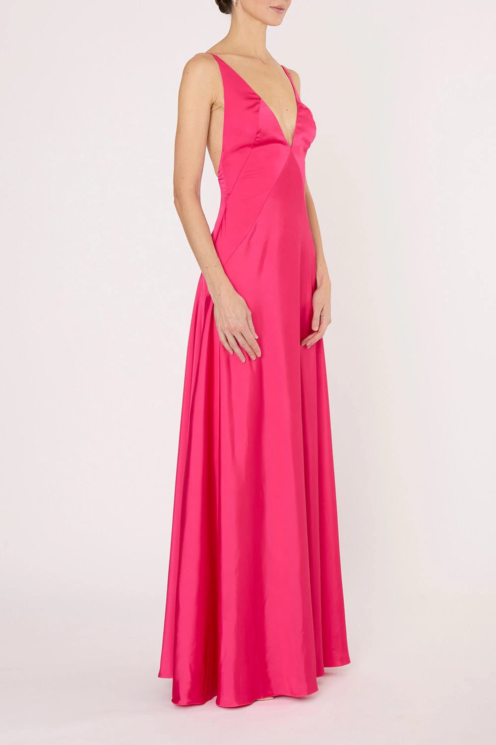 FUCSHIA LEIA LONG DRESS - imagen 1