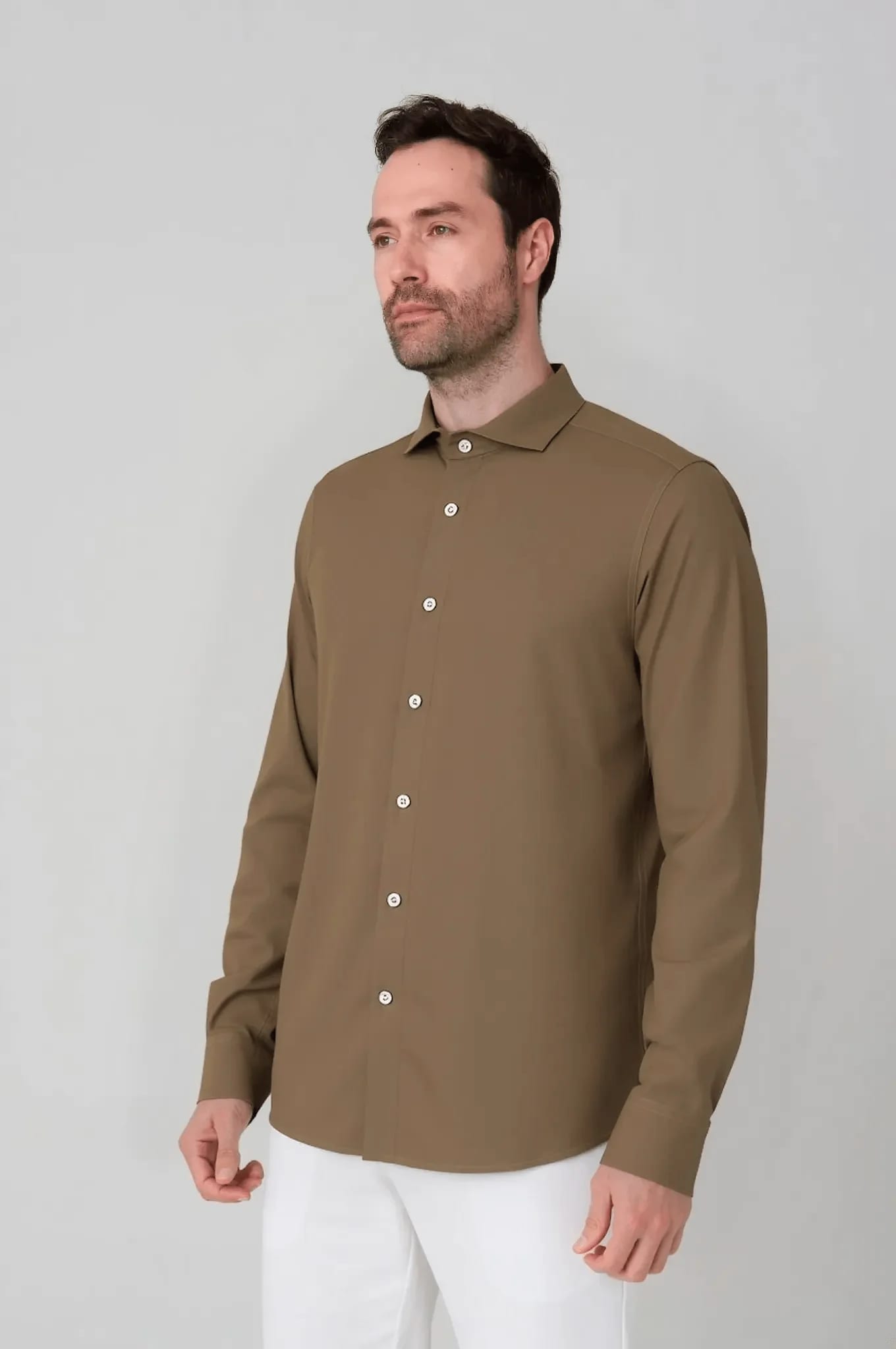 Camisa manga larga Jon sonen Lino / Algodón - imagen 2