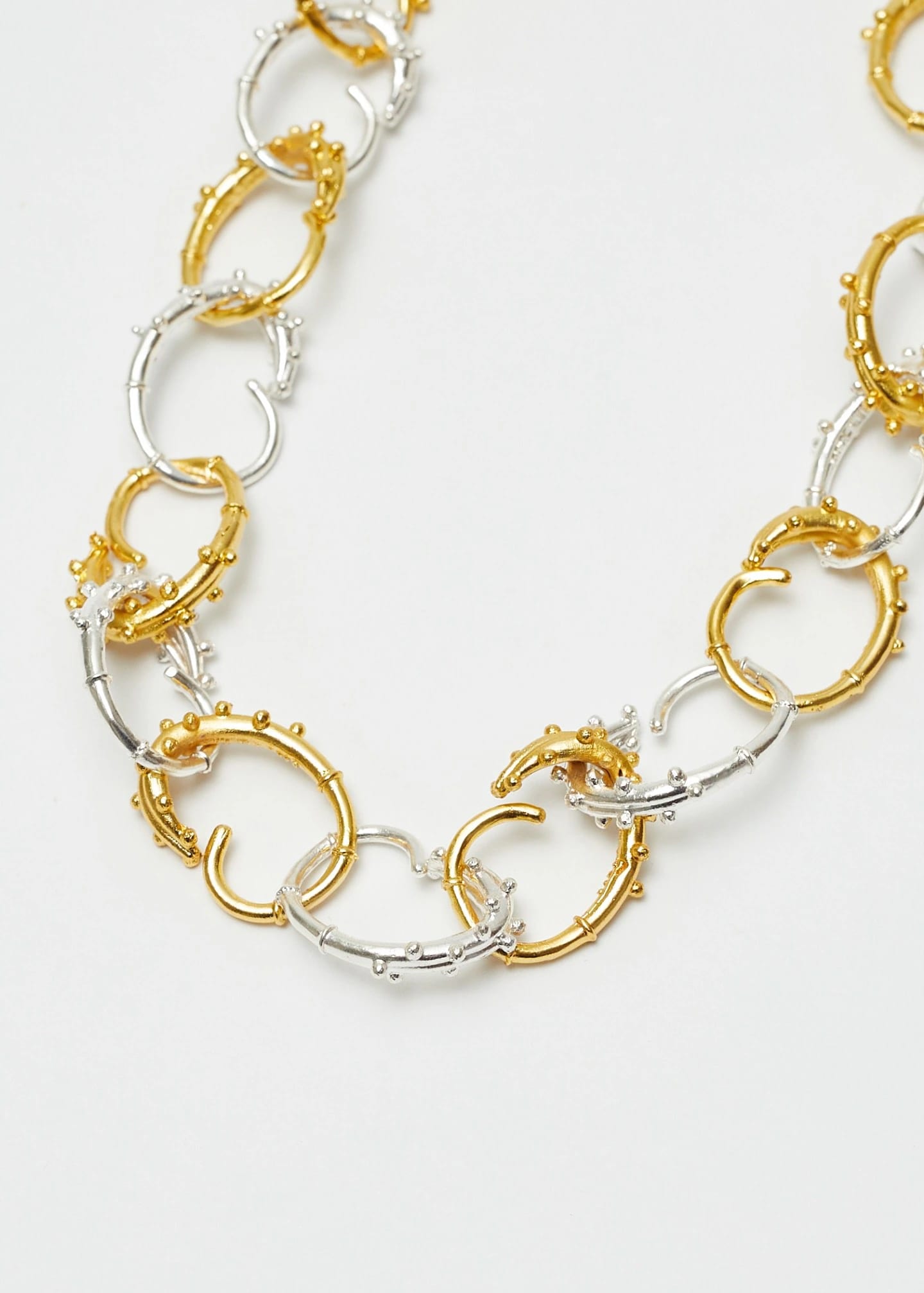 Choker Estambres Dorado y Plata - imagen 3