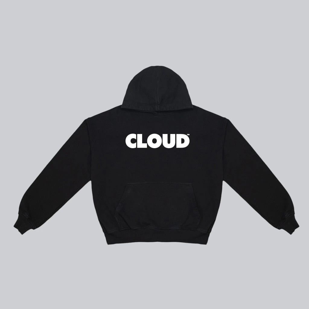Hoodie BLOCK blanco sobre negro - imagen 2