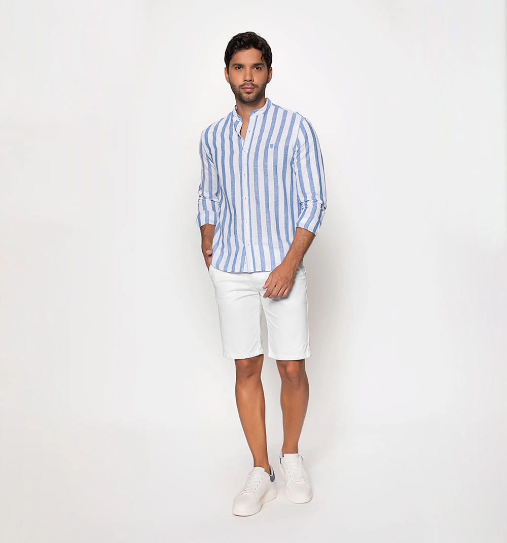 Camisa cuello nerú manga larga para homb - imagen 2