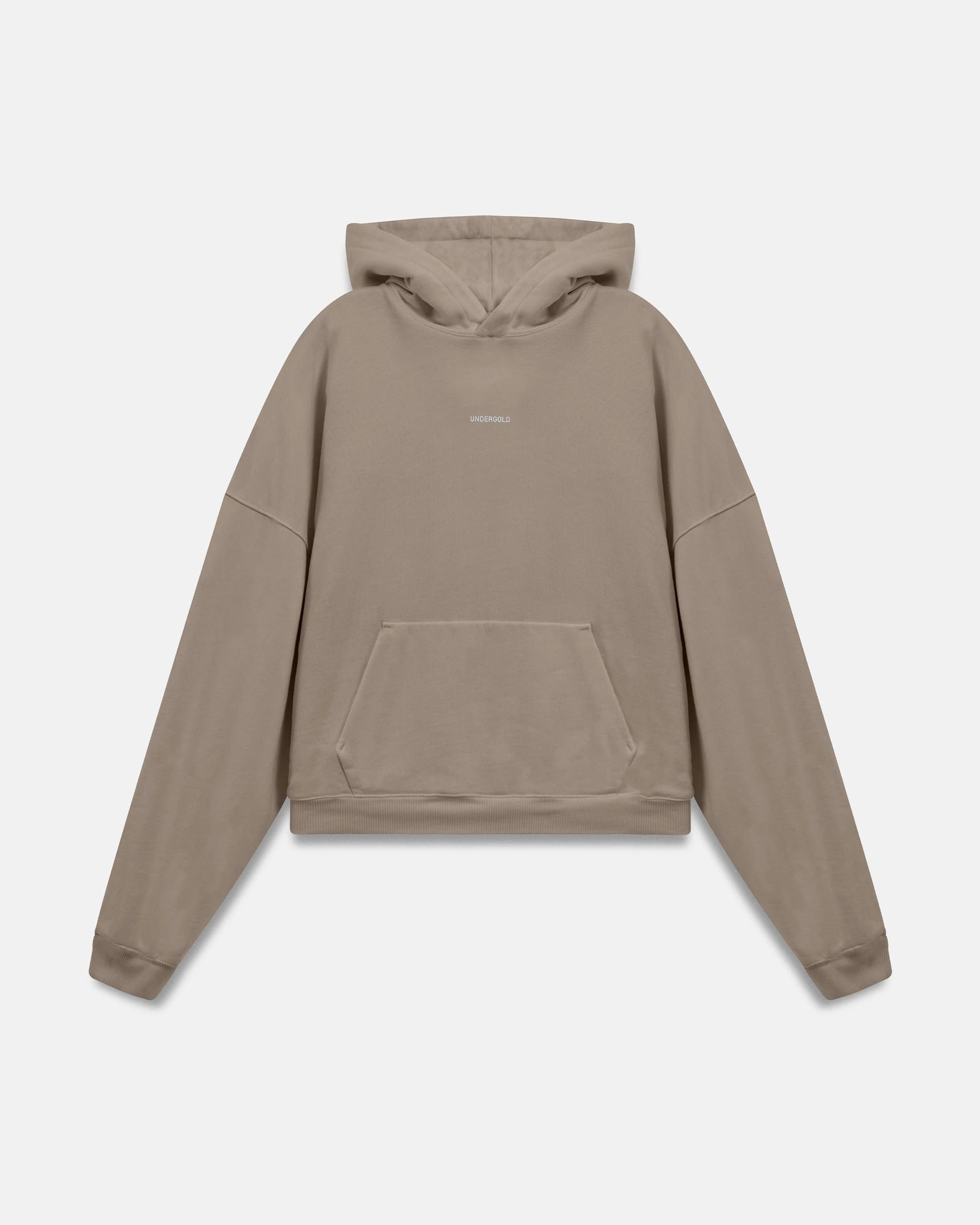 W Basics Undergold Boxy Fit Hoodie Cream - imagen 3