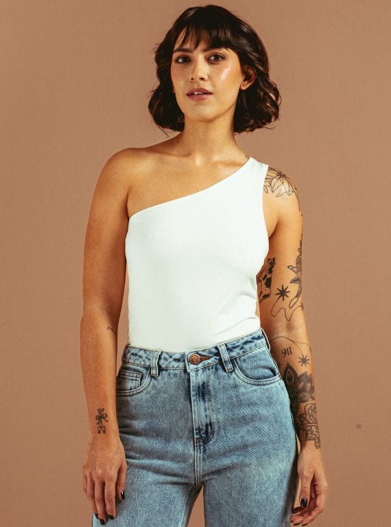 BLUSA ASIMÉTRICA MARFIL - imagen 4