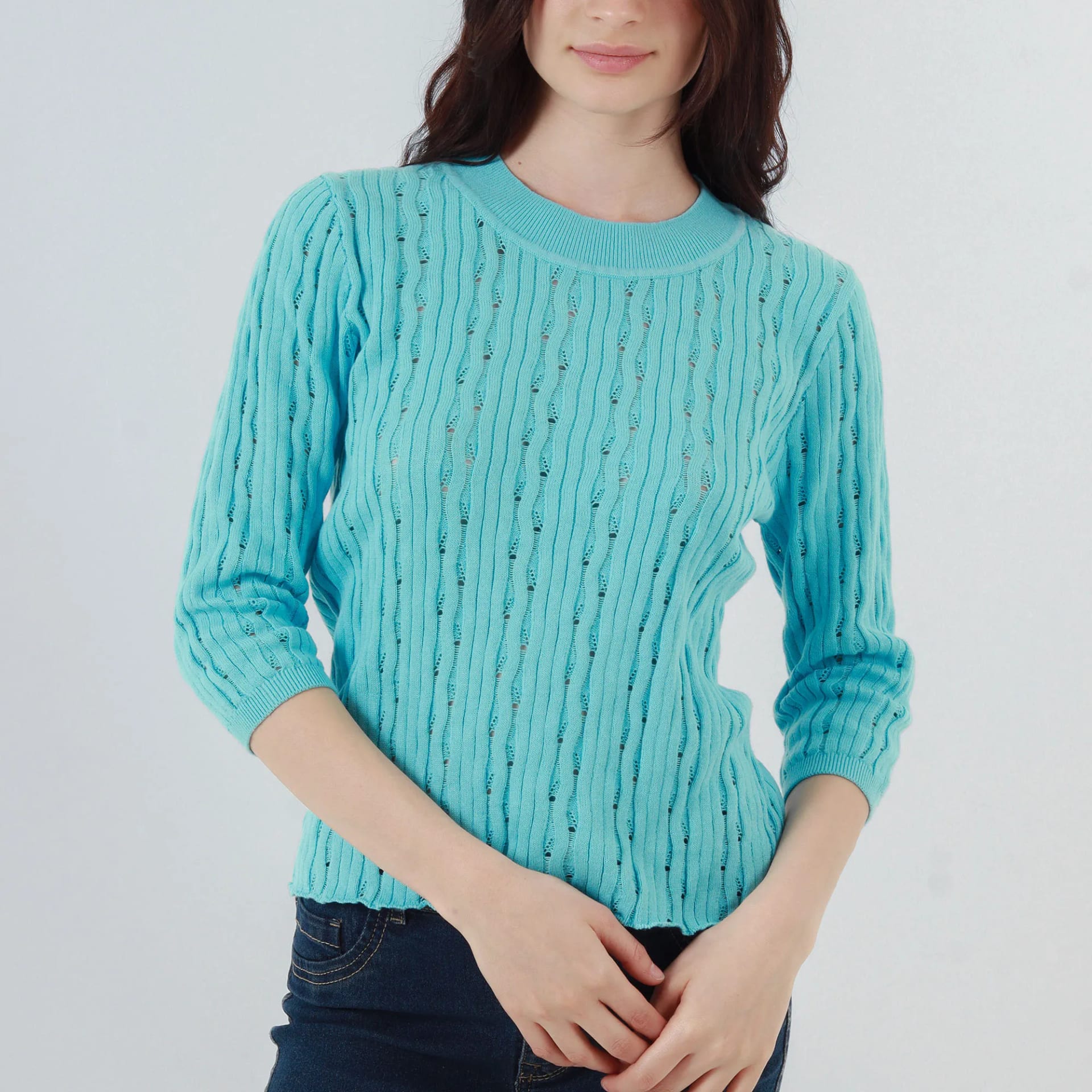 Sweater Cuello Redondo Manga Al Codo - imagen 15