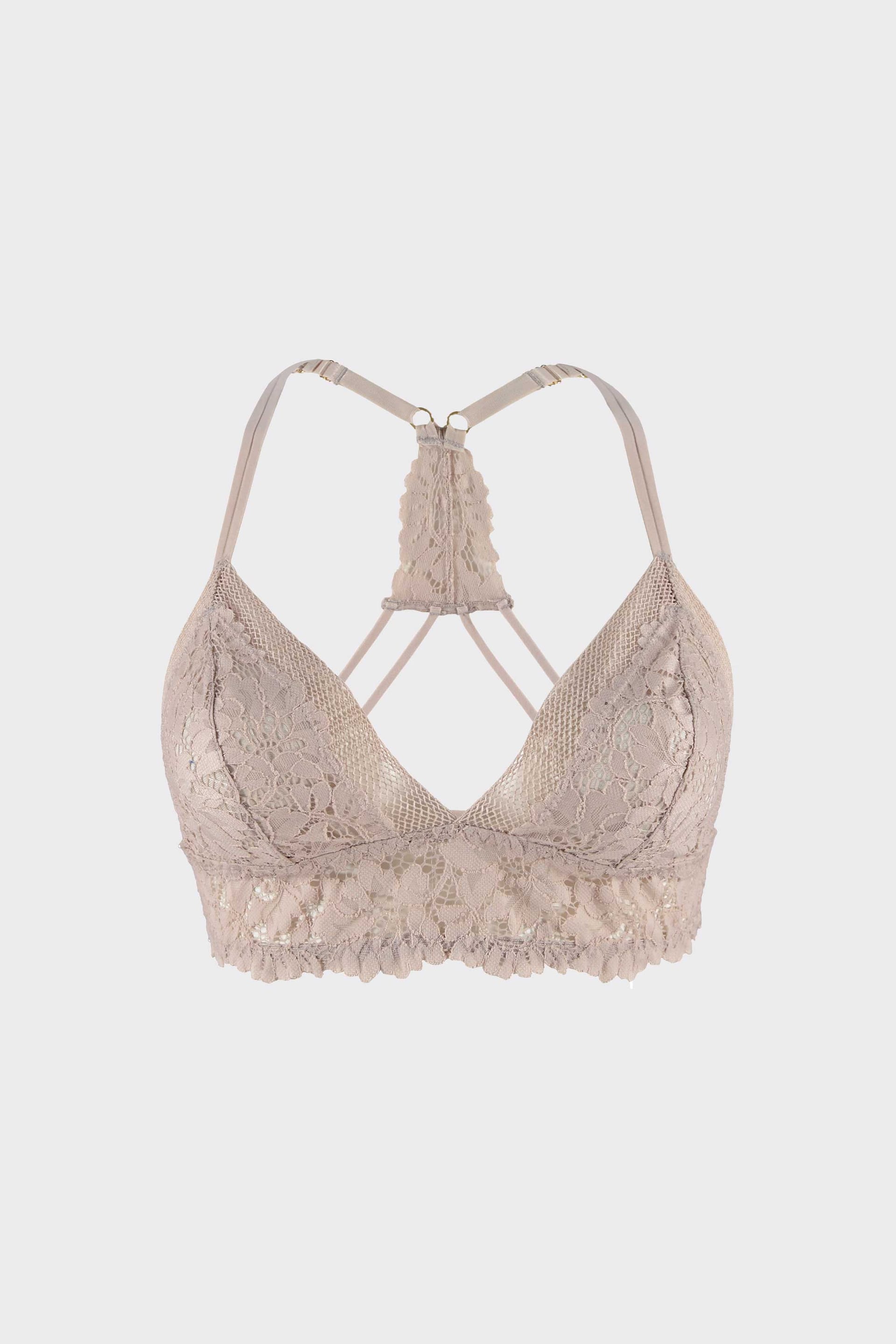BRALETTE ELLIPSE SIN ARO EN ENCAJE TOTAL COMODIDAD VINTAGE TAUPE - imagen 3