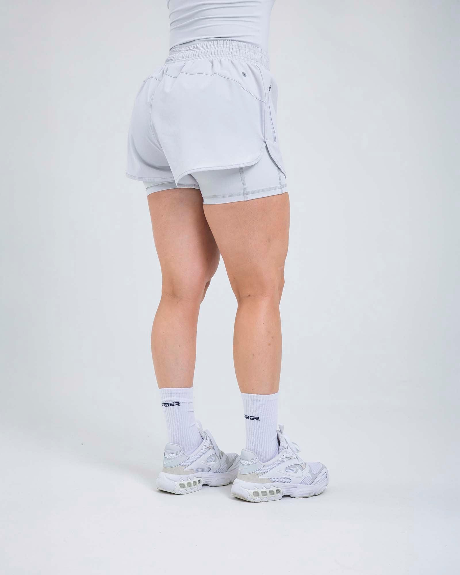 Short running trail dual gris cloud outdoor FIBER - imagen 7