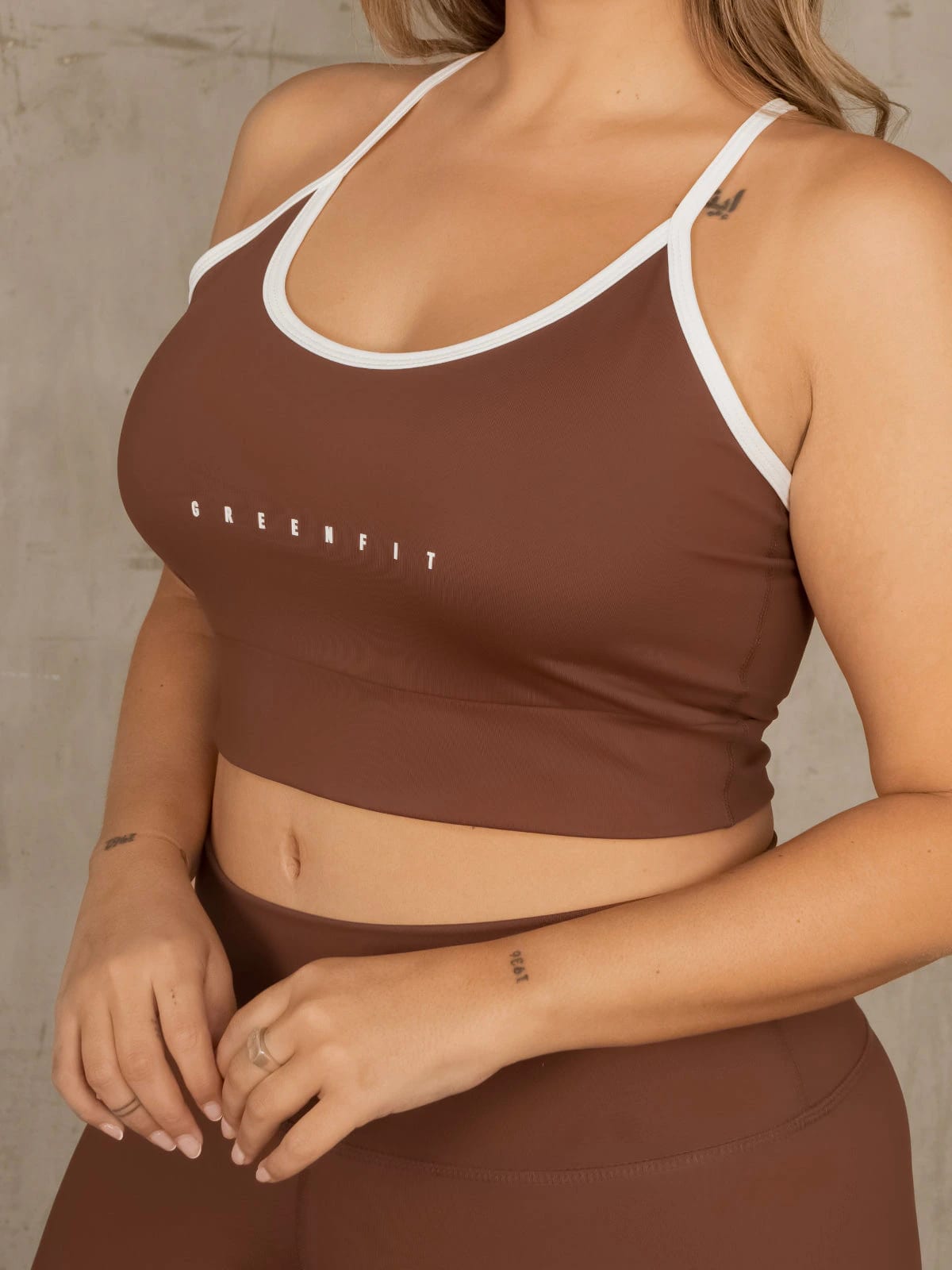 Palmas leggins set cafe talla plus - imagen 2