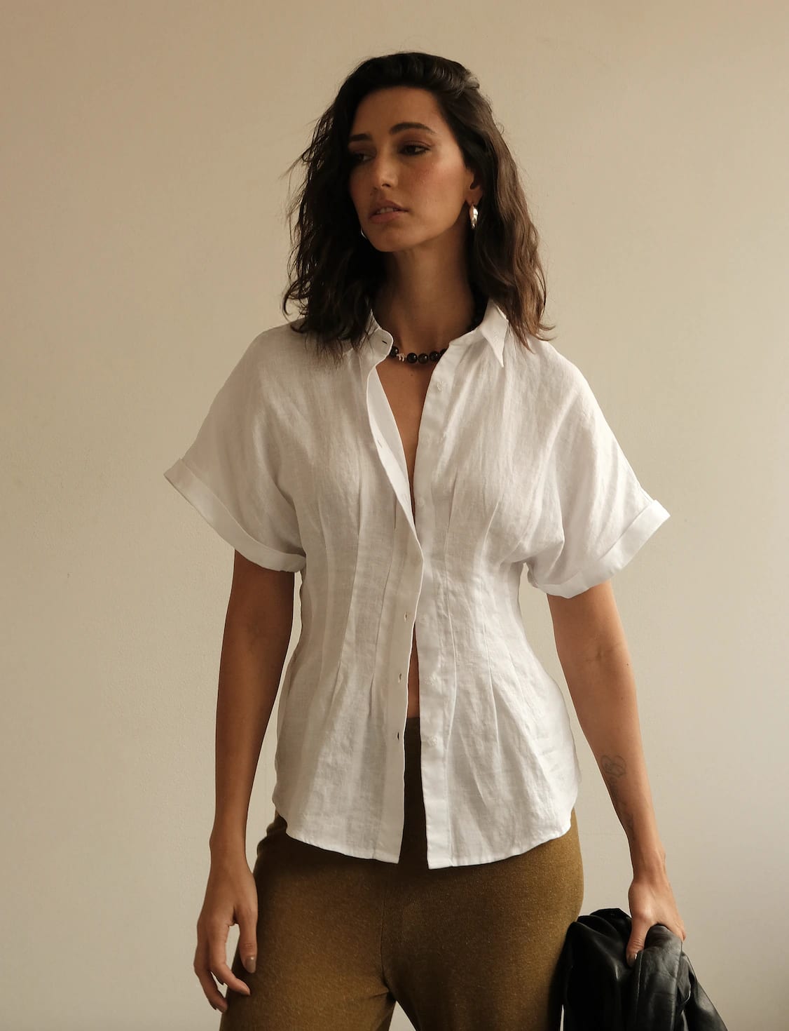 Top Akito de lino | Blanco - imagen 5