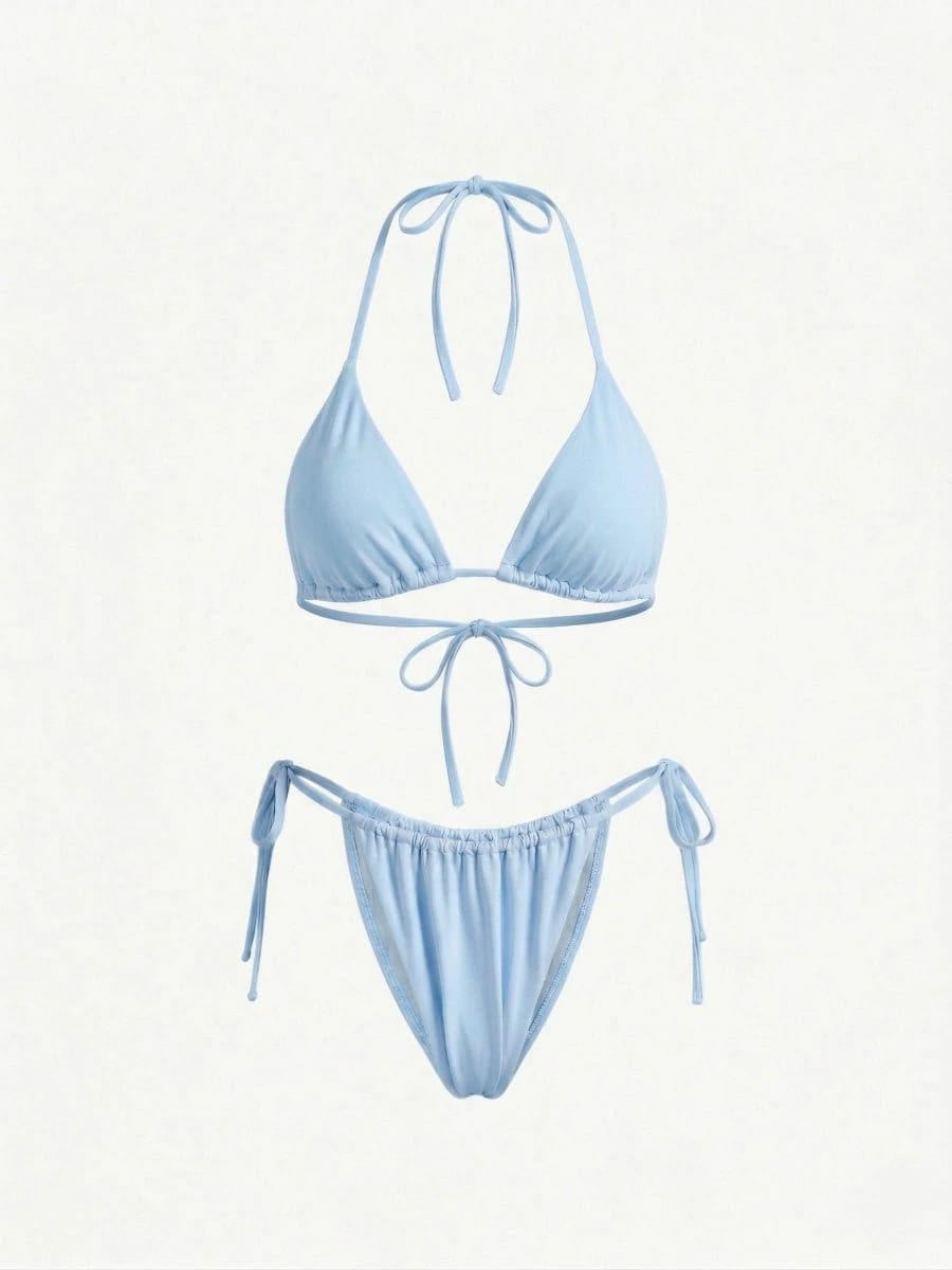 Bikini Triángulos Eva - Baby blue - imagen 2