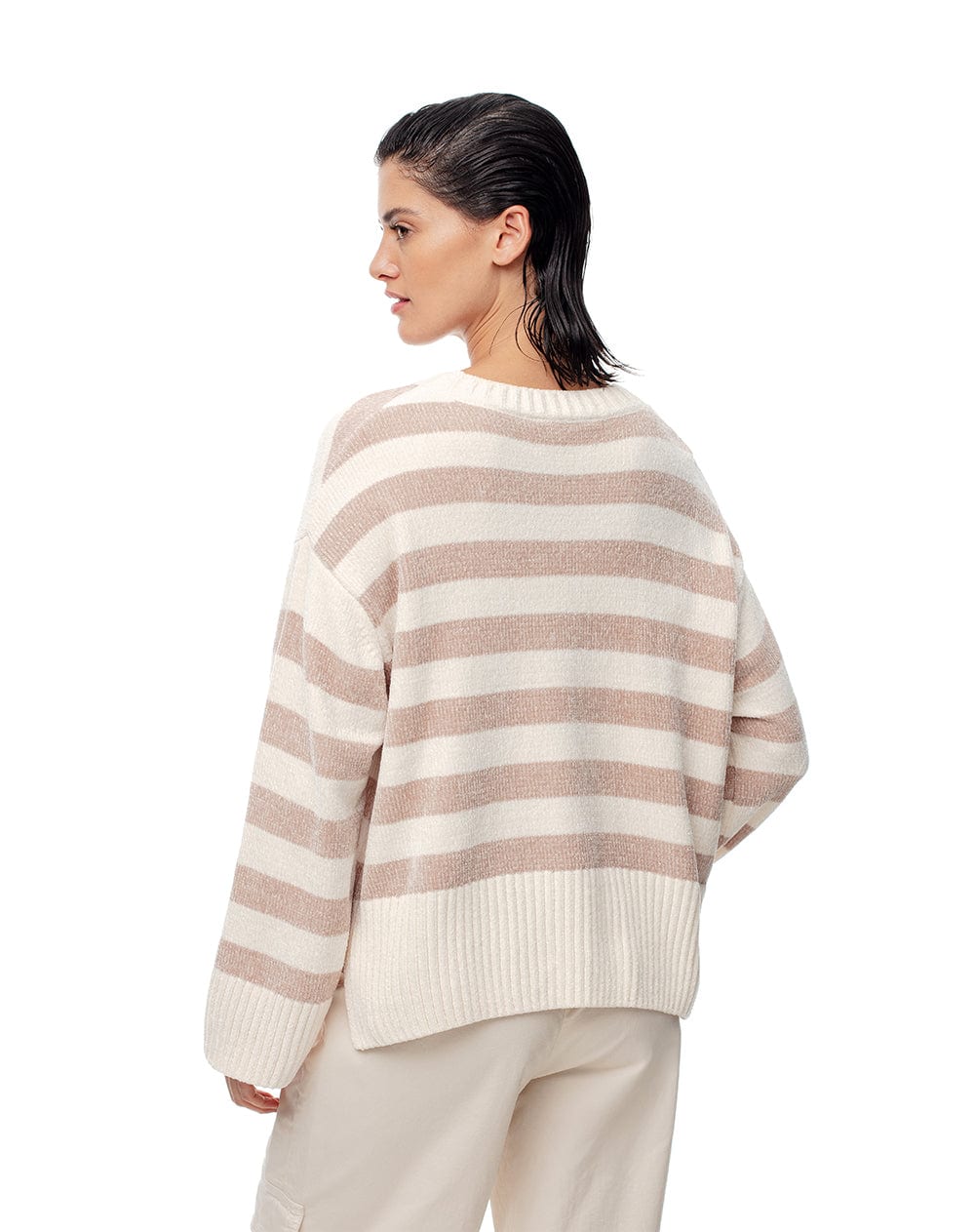 Suéter oversize rayas mujer - imagen 2