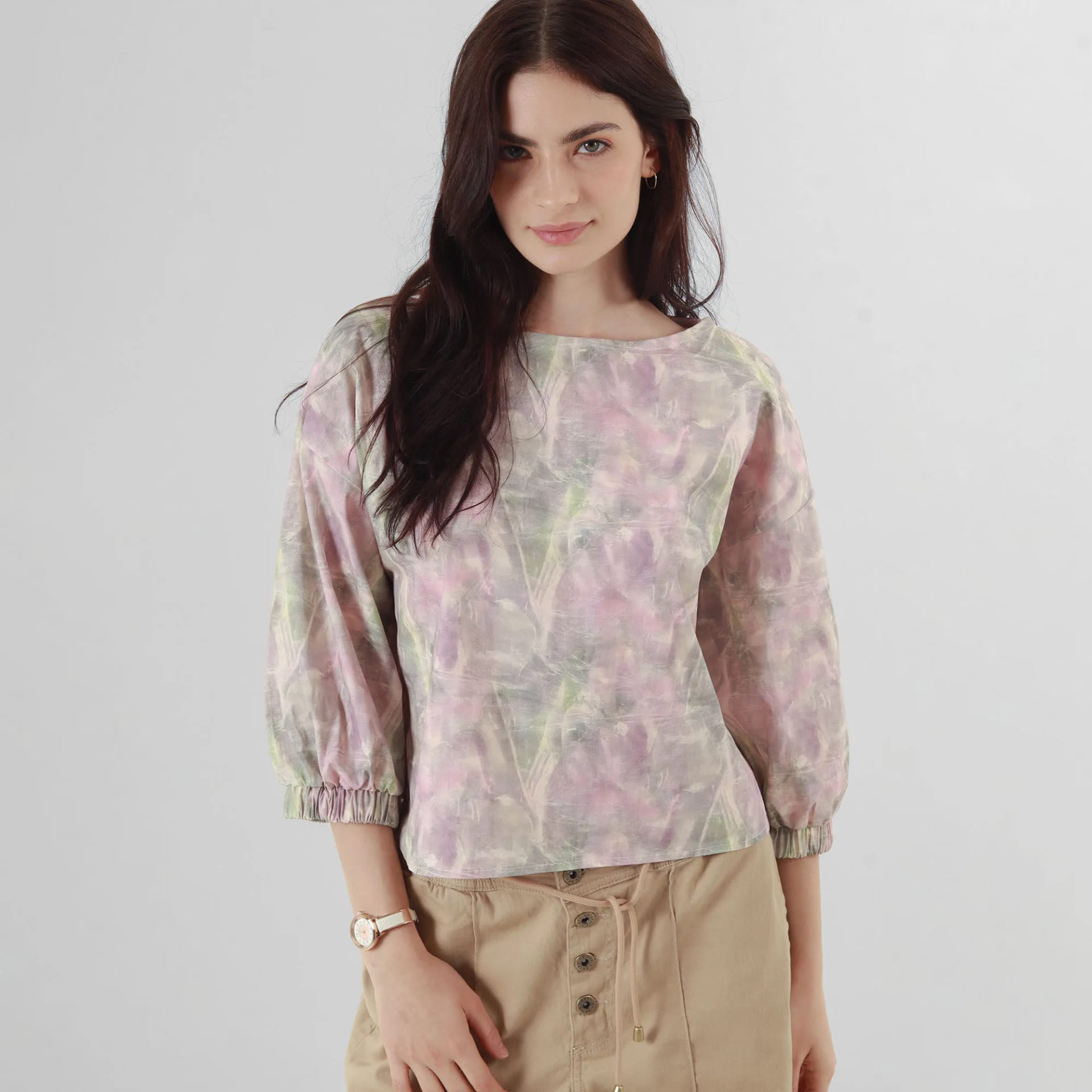 Blusa Cuello Redondo Manga 3/Cuartos - imagen 7
