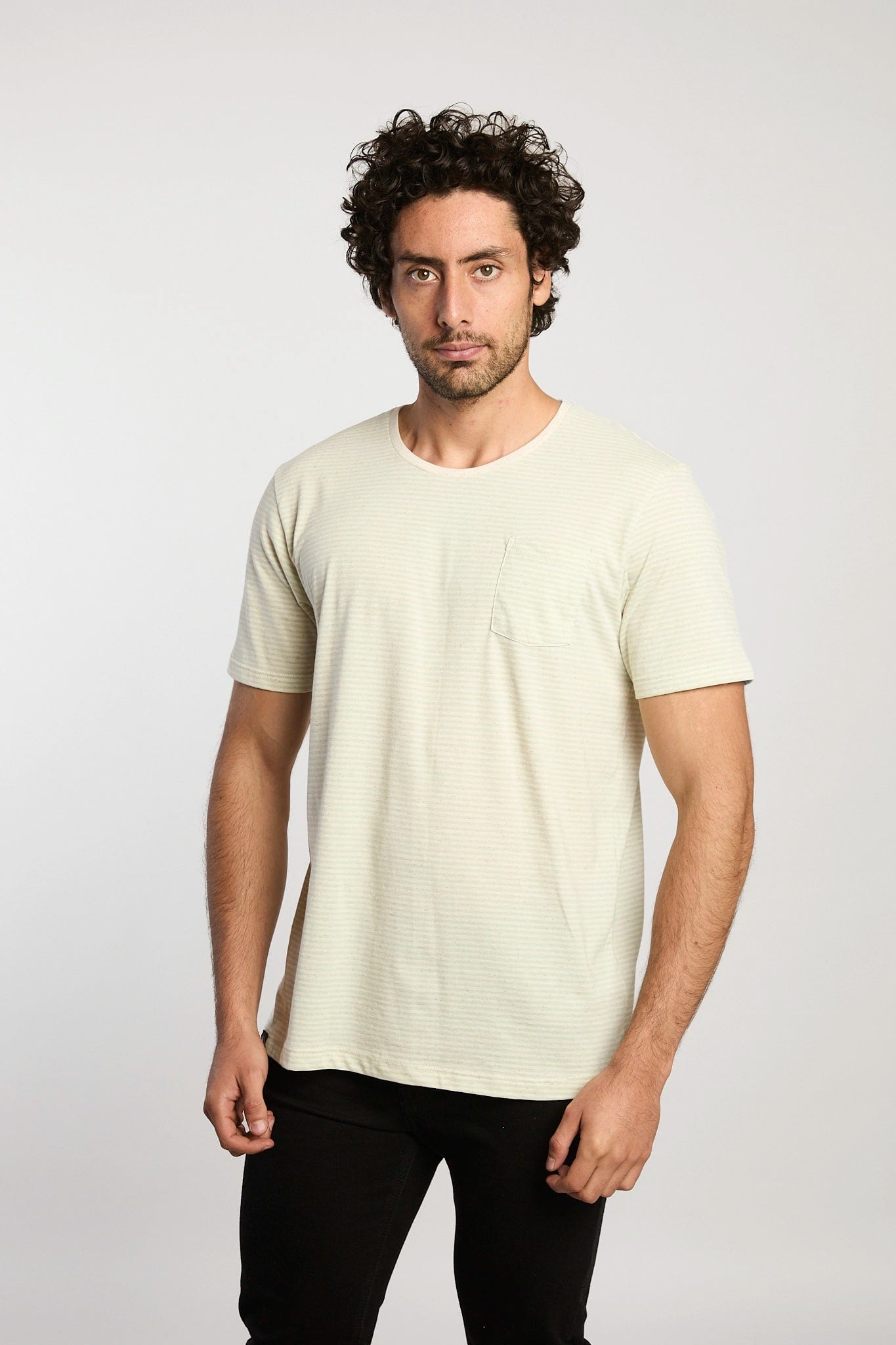 Camiseta Pulsos Ocultos Rayas Verde Claro - imagen 4
