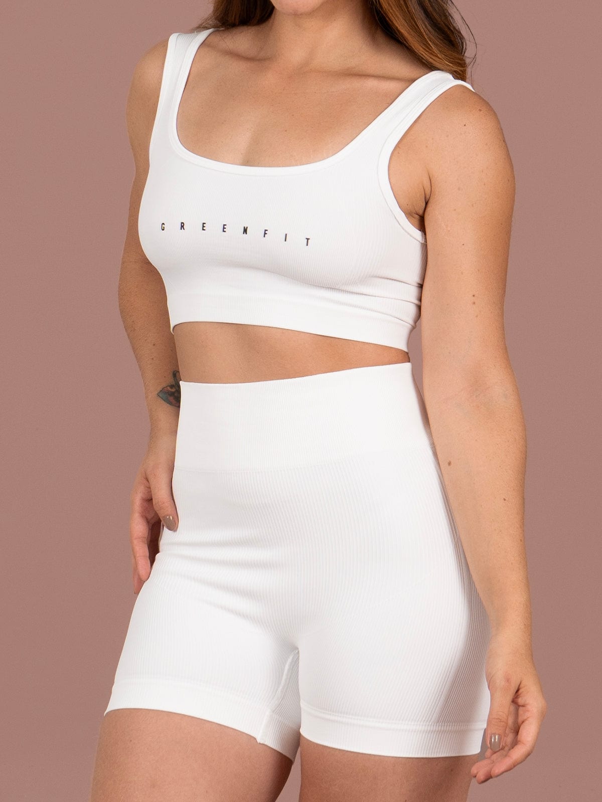 Ela short set seamless blanco - imagen 3