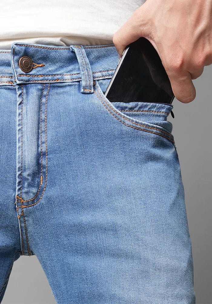 Jean para Hombre en Tono Azul Medio - imagen 3