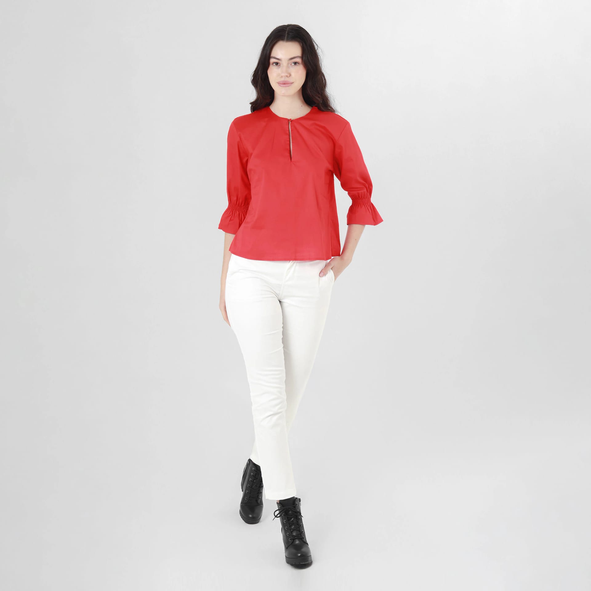 Blusa Cuello Redondo Manga 3Cuartos - imagen 10