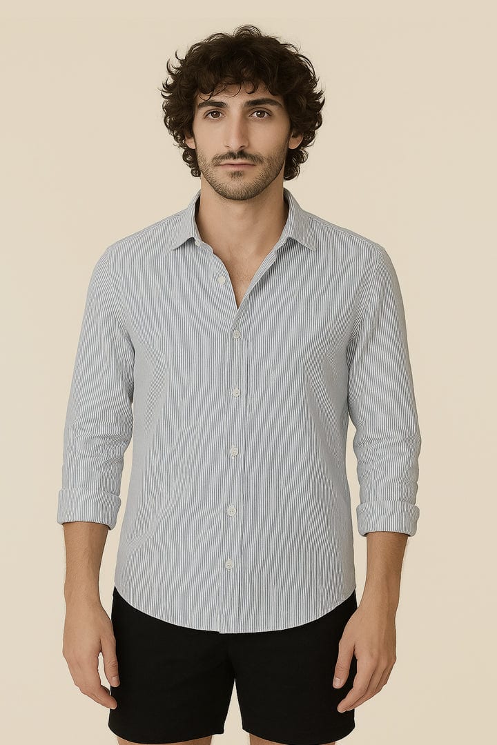 Camisa mini rayas azules - imagen 1
