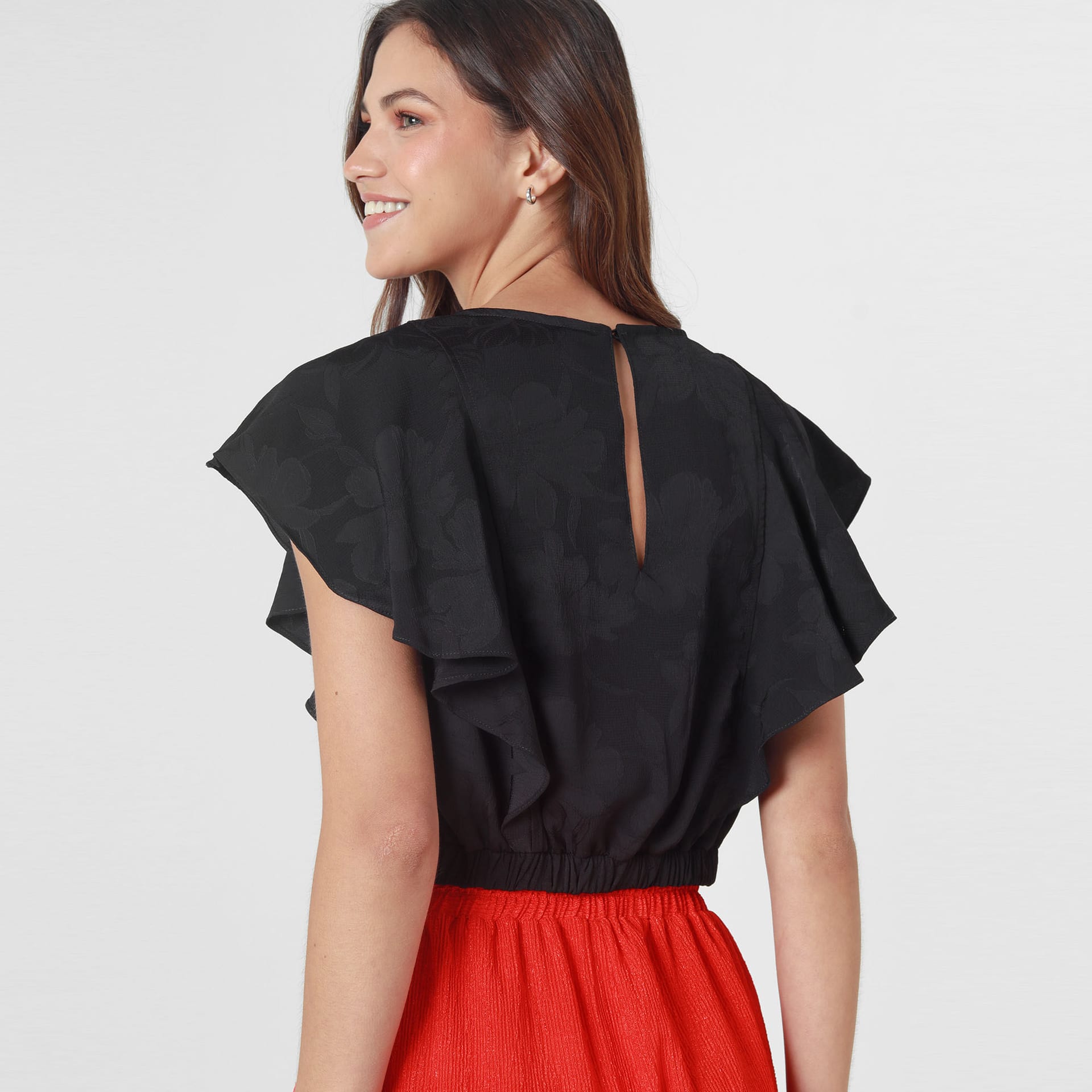 Blusa Cuello Redondo Manga Corta - imagen 3