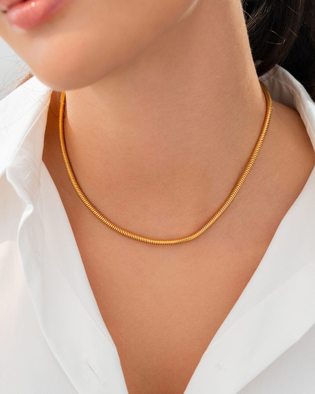 Collar  Cadena Snake Oro - imagen 1