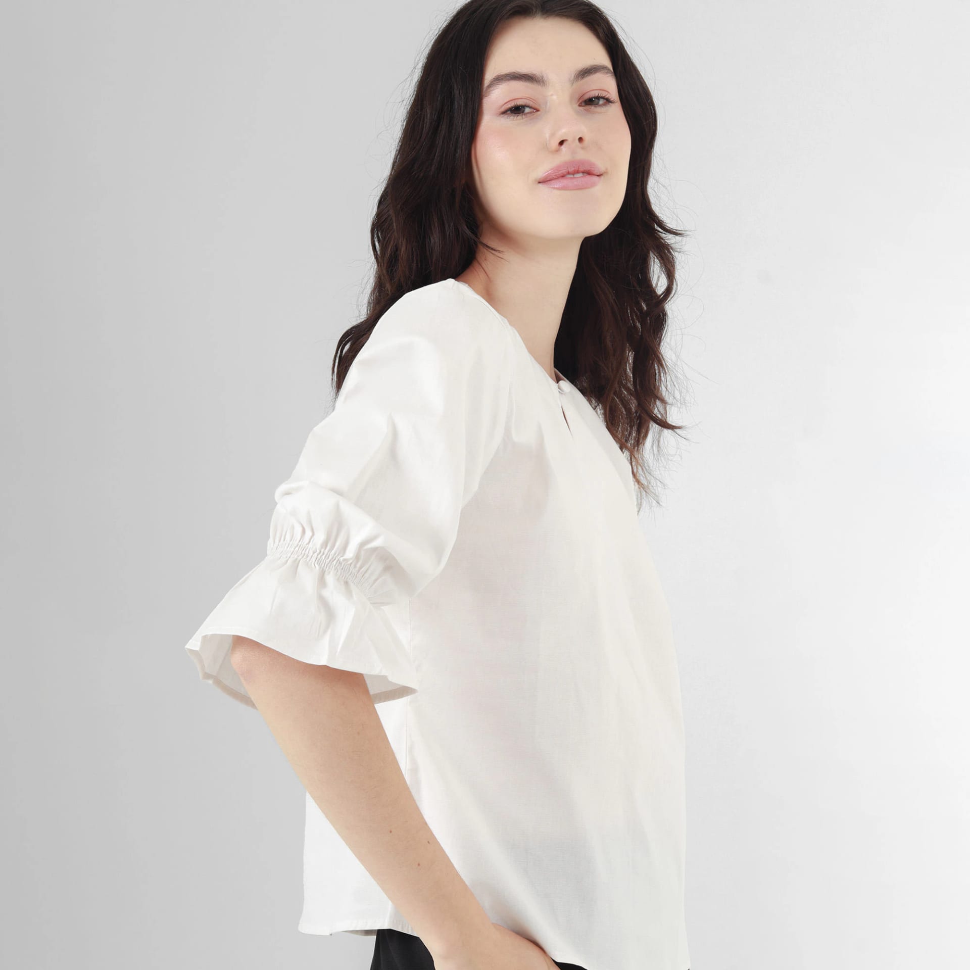 Blusa Cuello Redondo Manga 3Cuartos - imagen 3