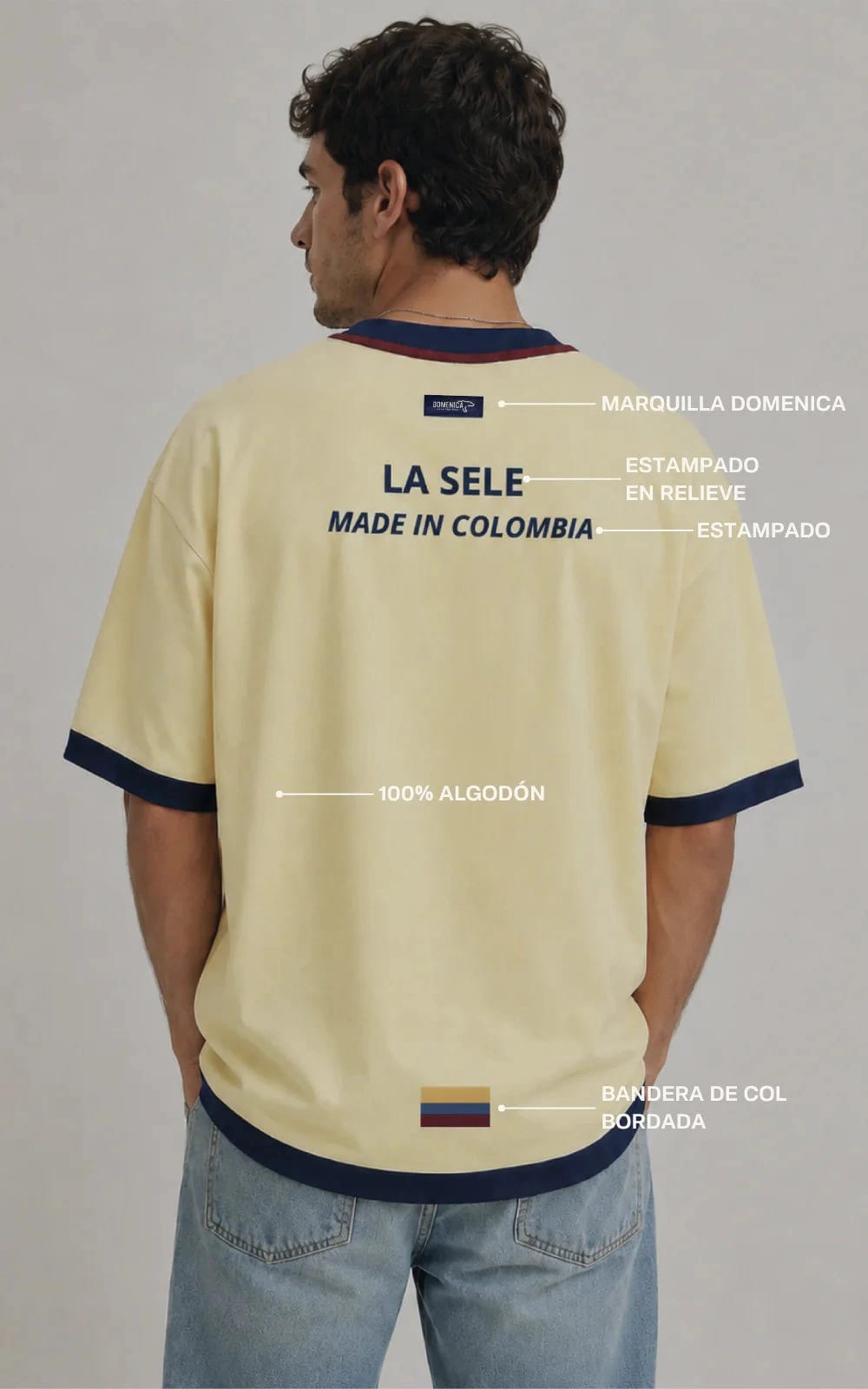 TSHIRT COLOMBIA AMARILLA - UNISEX - imagen 4