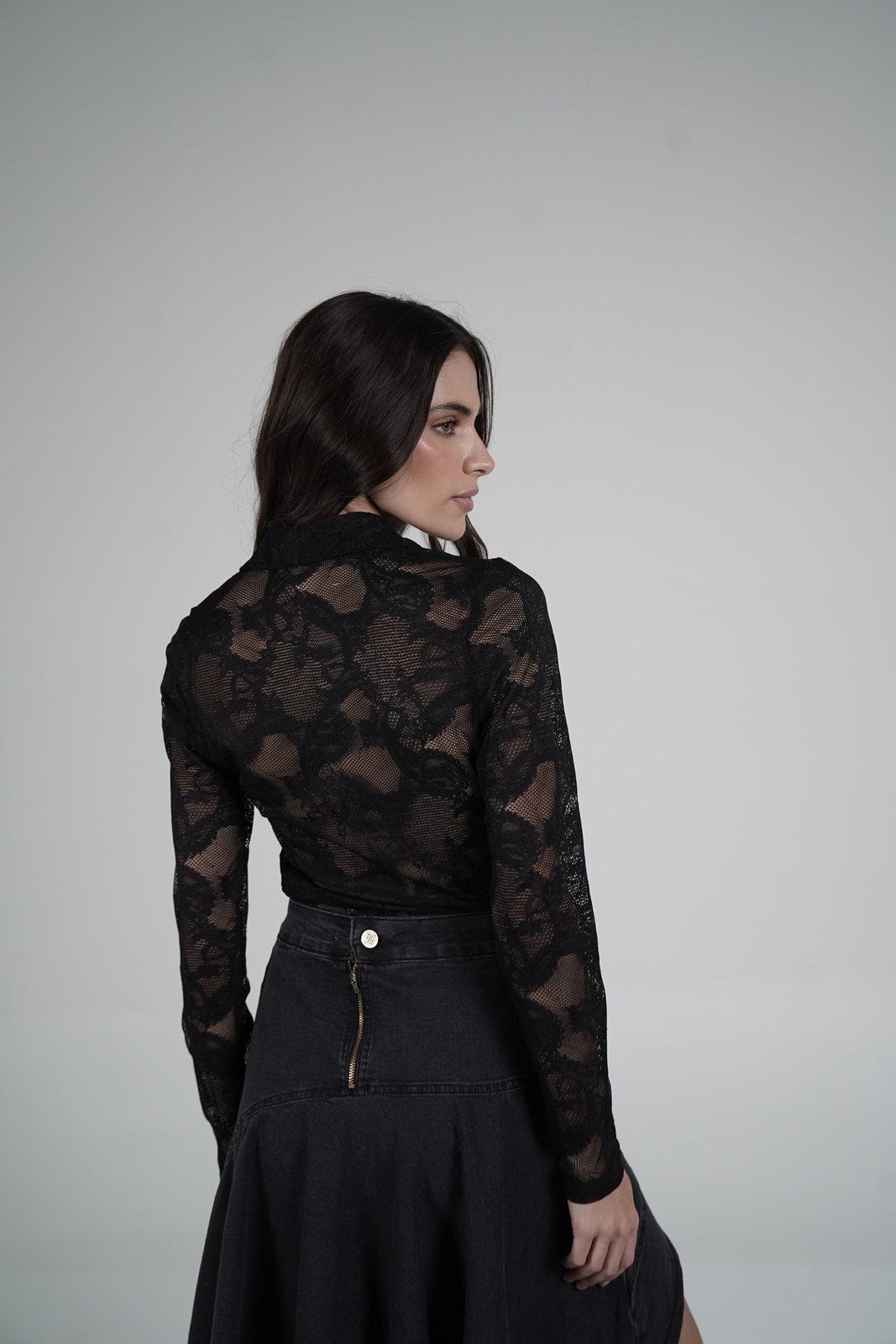 Black asymmetrical skirt - imagen 10