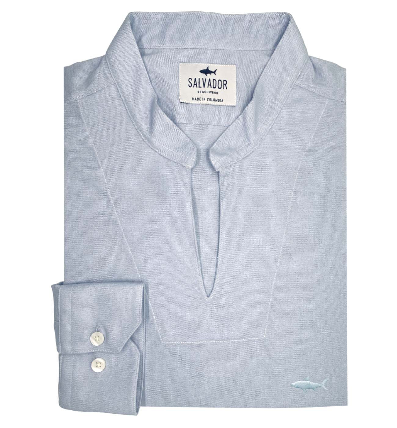 CAMISA DUNNOS FLEX AZUL CLARA - imagen 1
