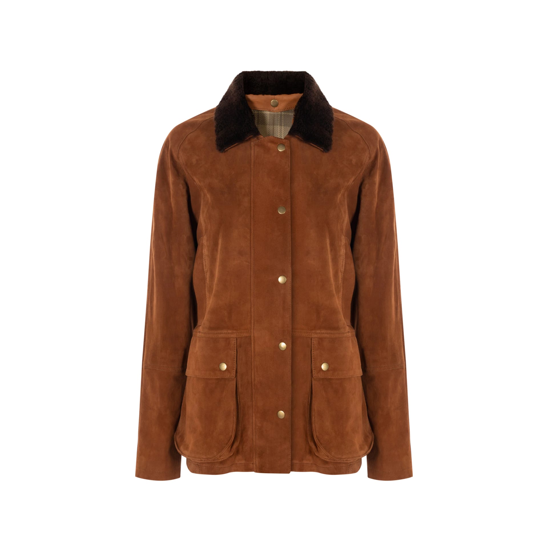 ELIZABETH JACKET WITH BELLOWS POCKETS AND SHEEPSKIN COLLAR - imagen 1