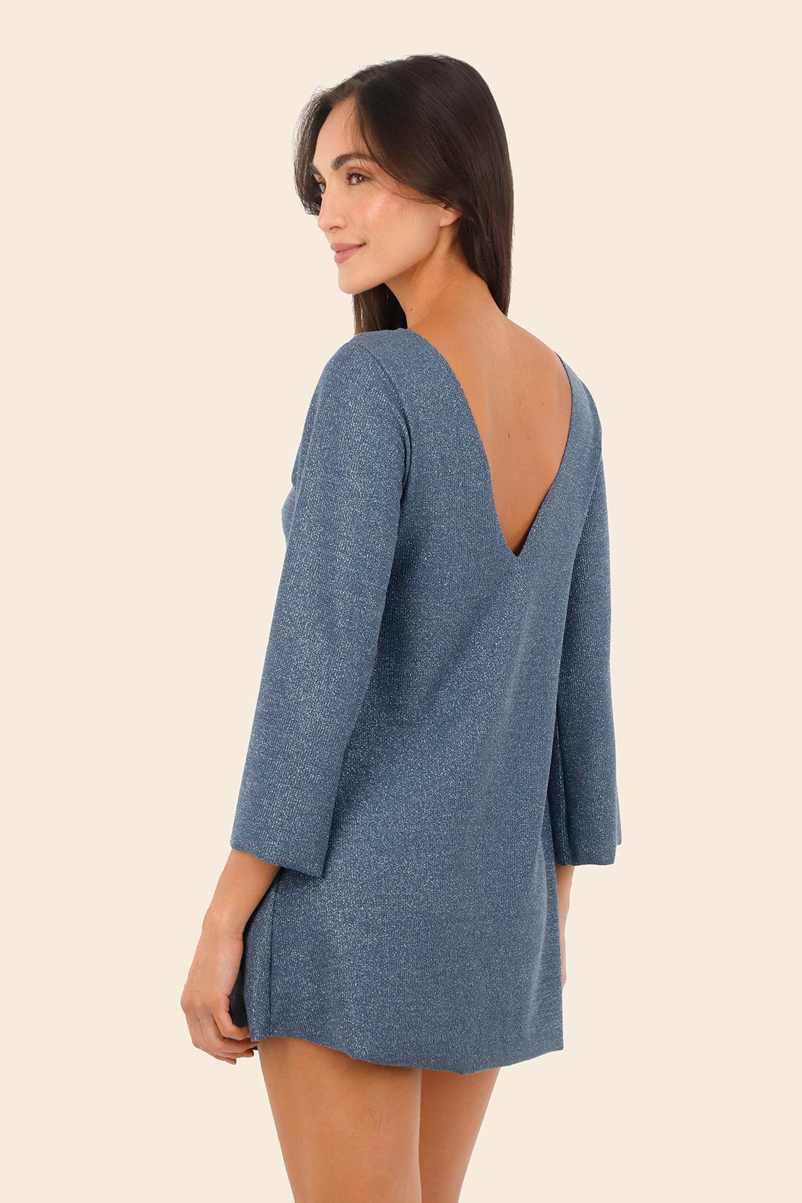 Textured Deep Blue Apogeo Dress - imagen 2