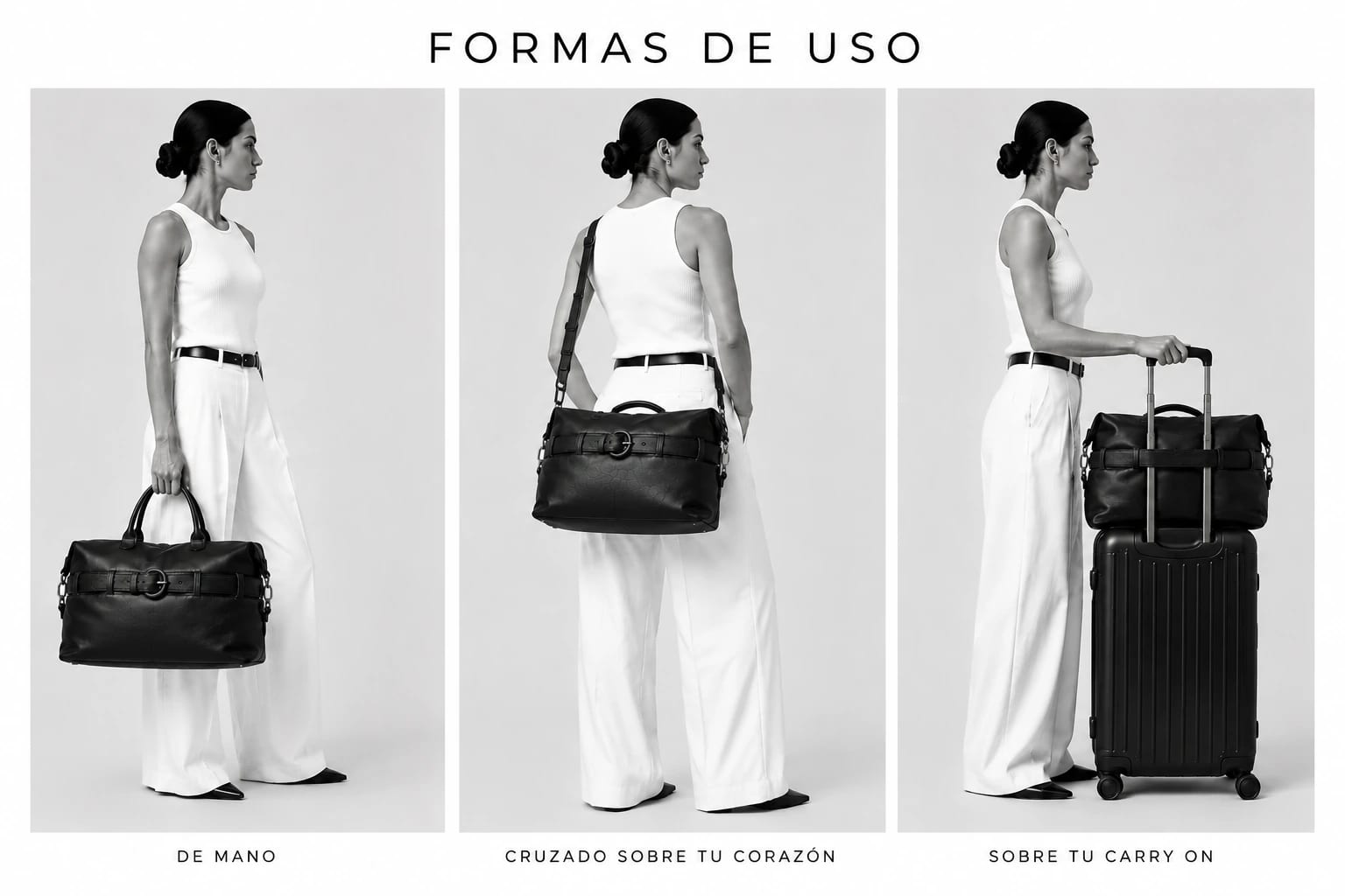 GIO travel bag negro (PRE ORDER) - imagen 6