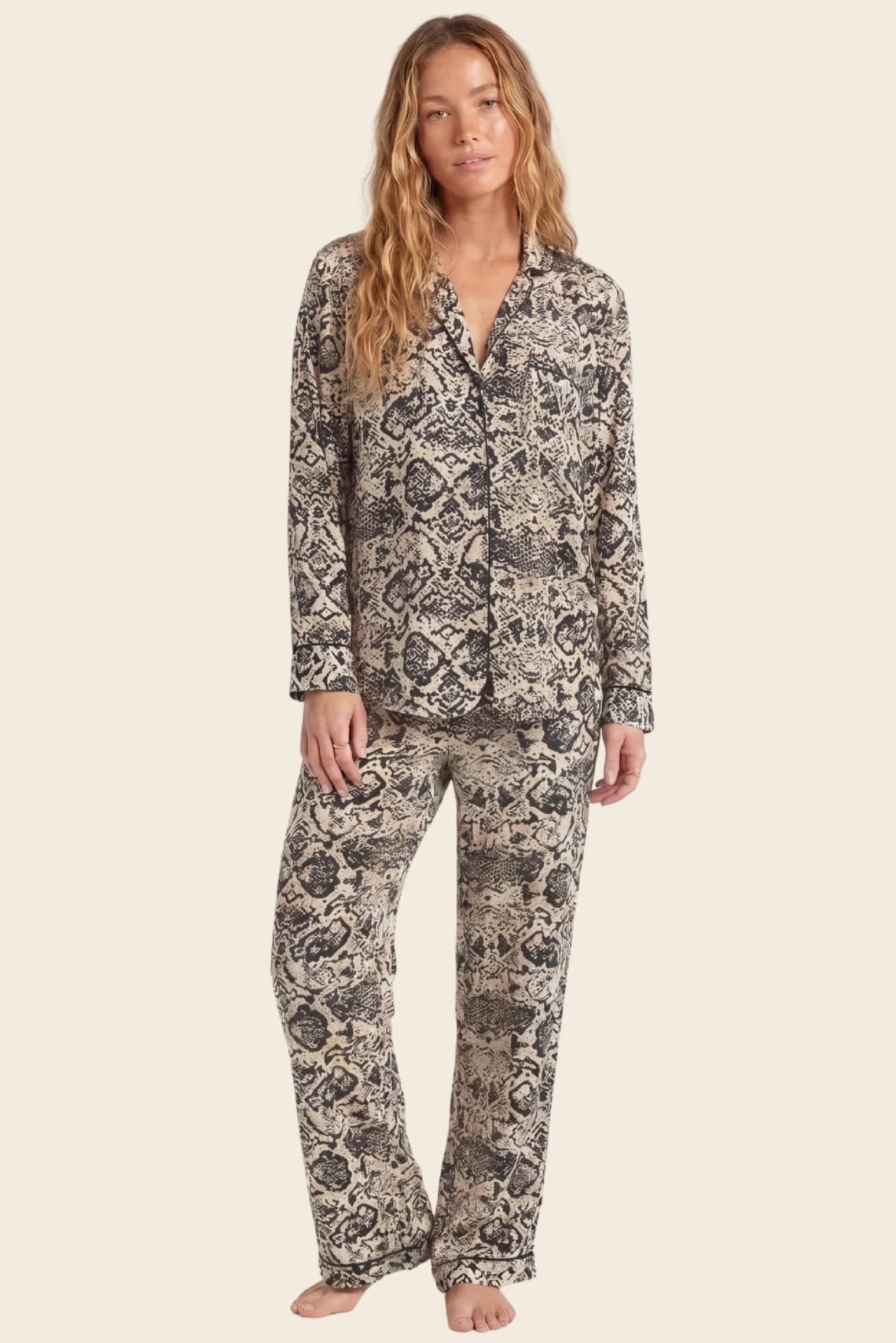 Ivory Snake Pijama Shirt - imagen 1