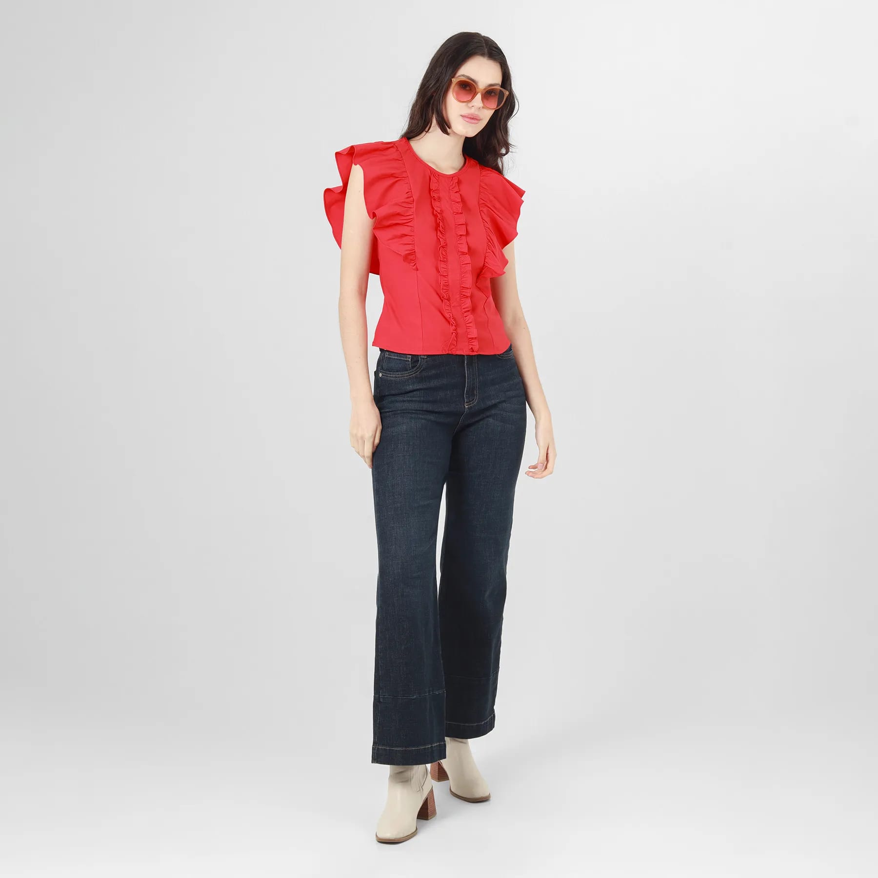 Blusa Cuello Redondo Manga Sisa - imagen 13