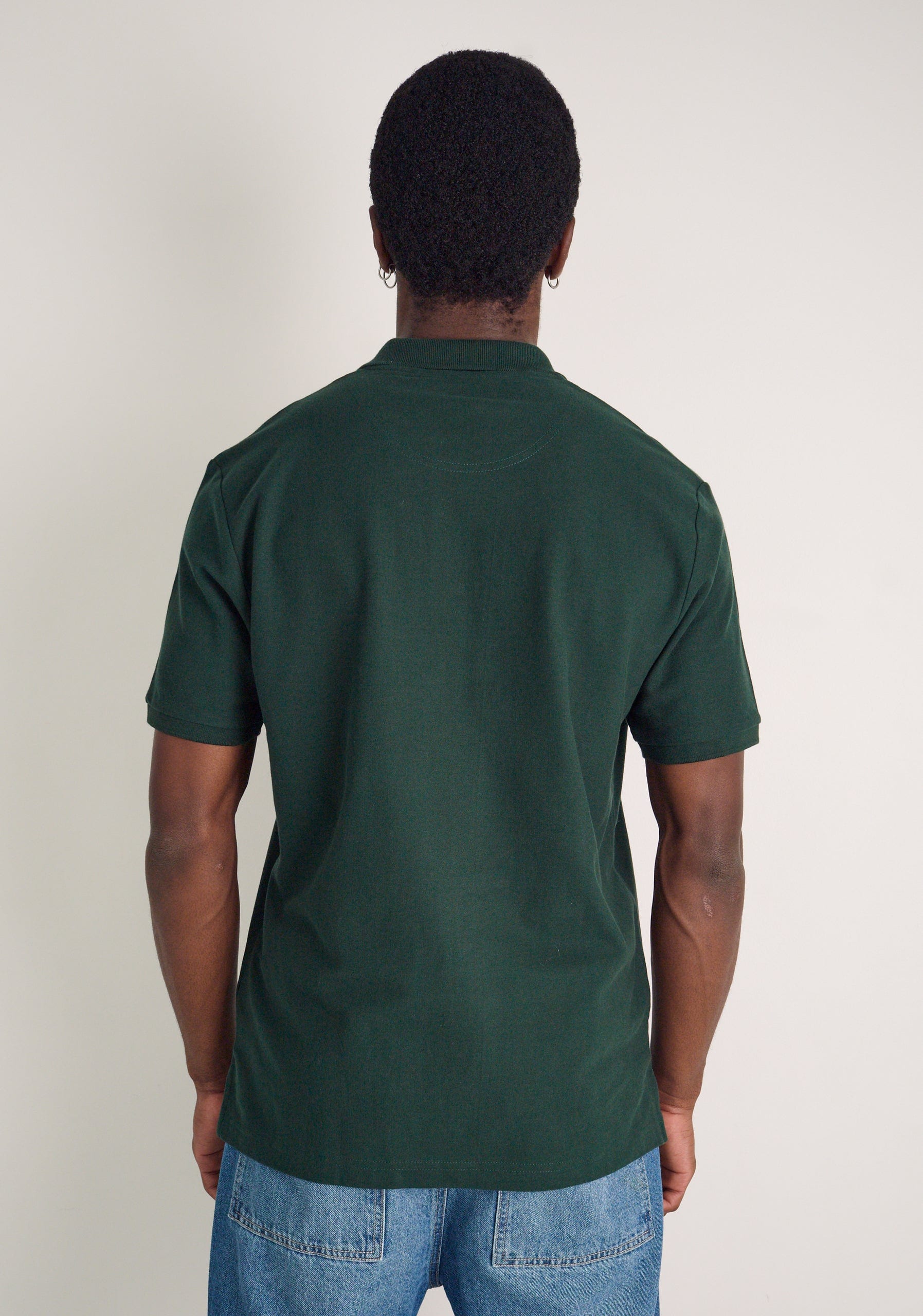 Camiseta Polo H Unicolor L-Nar Verde Osc - imagen 5