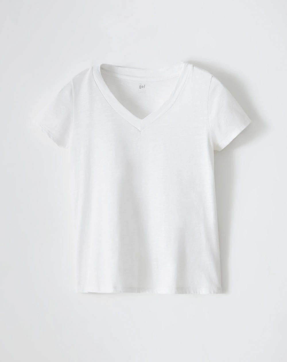 Camiseta regular algodón blanca mujer - imagen 6