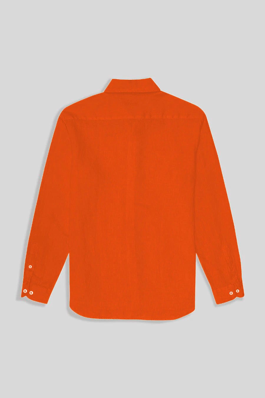 Men's linen shirt orange - imagen 3