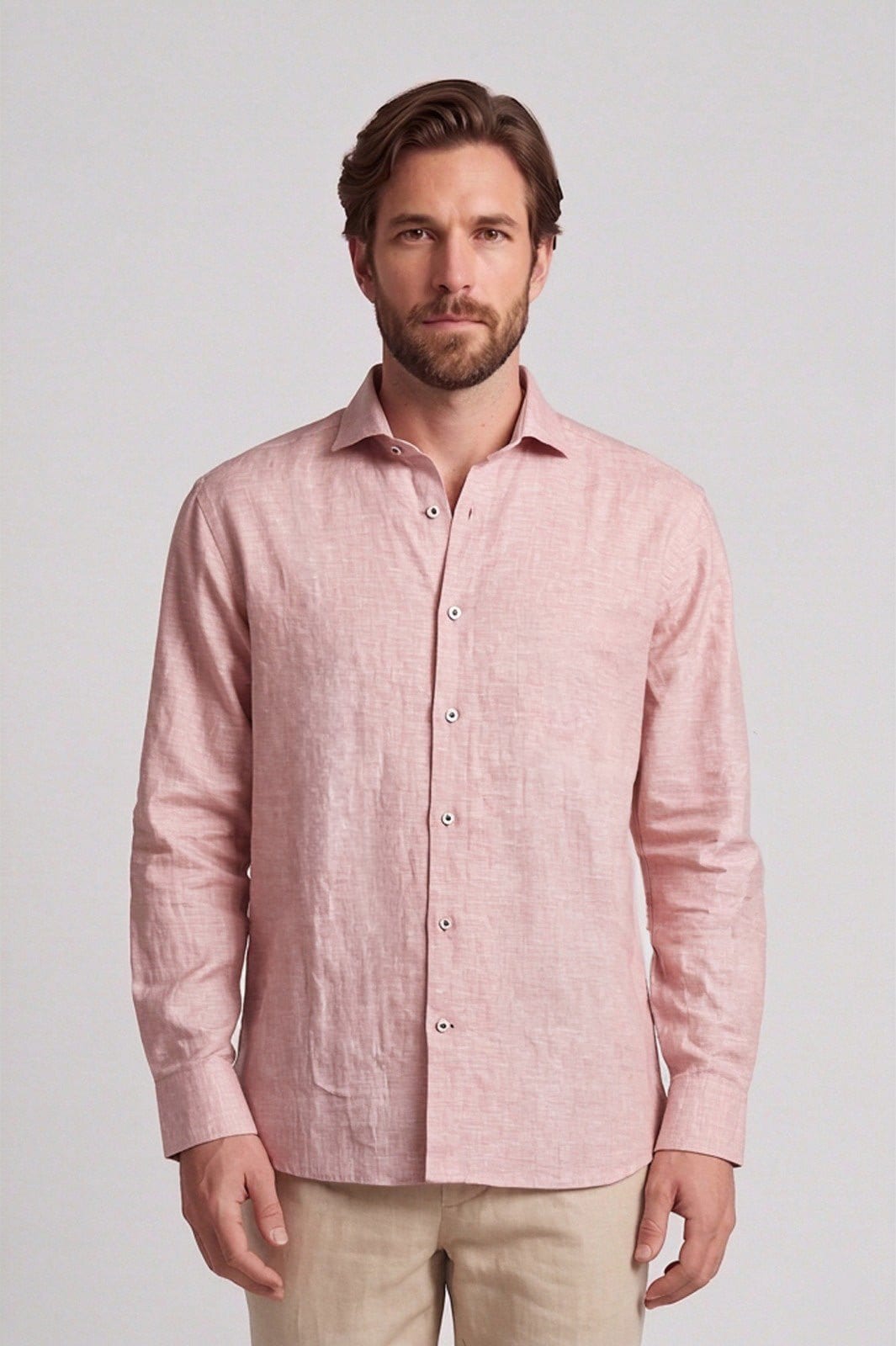 Camisa manga larga en Lino para hombre Jon Sonen 010225056 - imagen 2