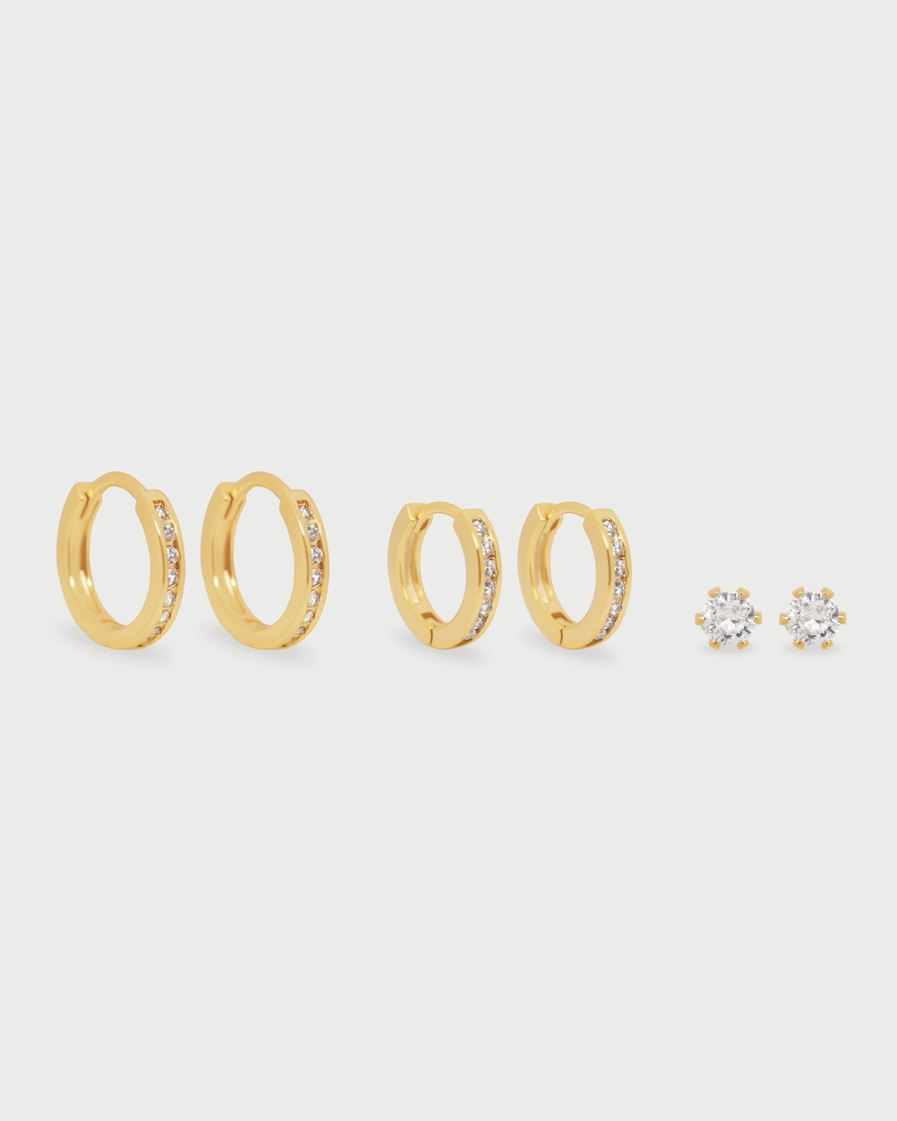 Set X3 Aretes Línea Pavé - imagen 2