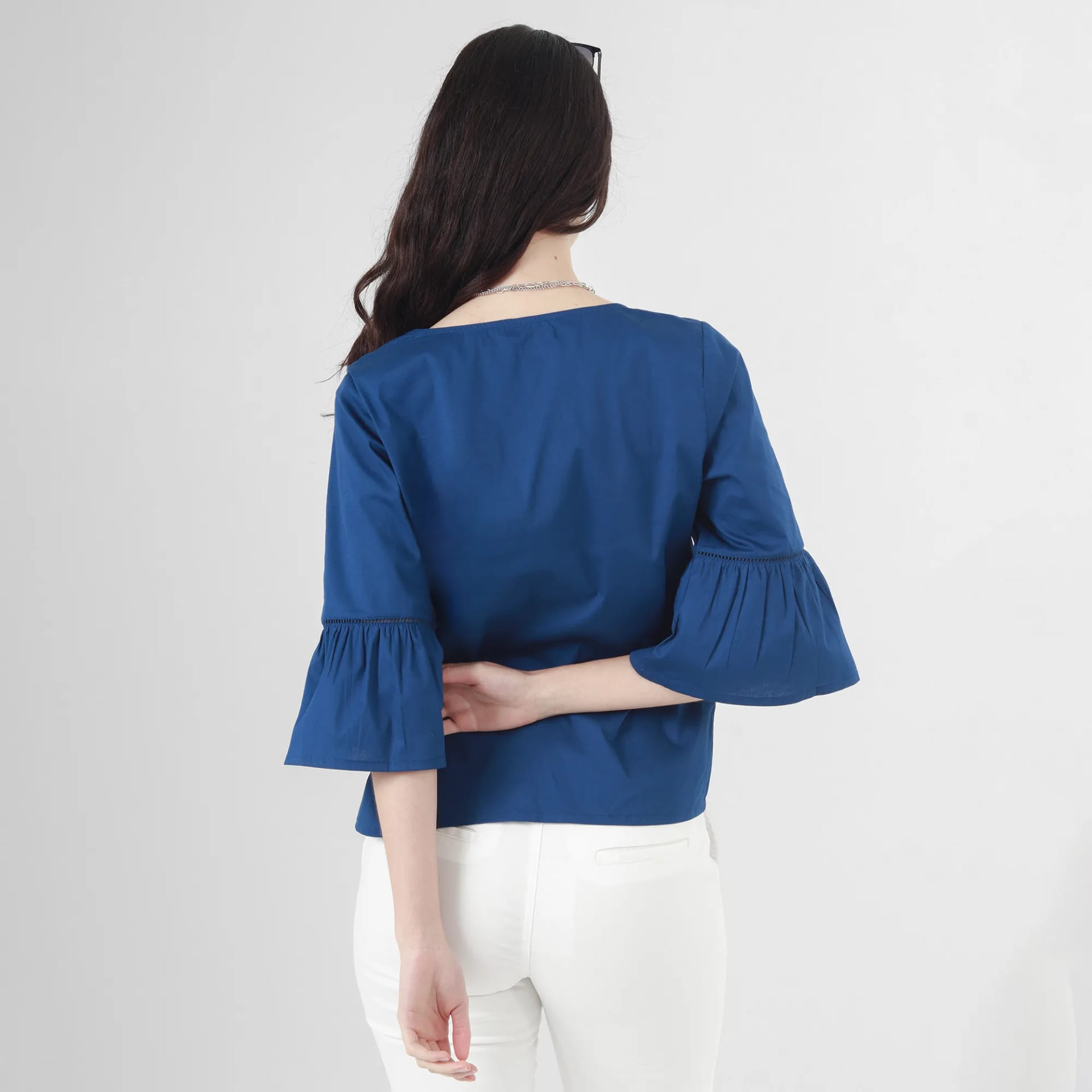 Blusa Cuello V Manga 3 Cuartos - imagen 4