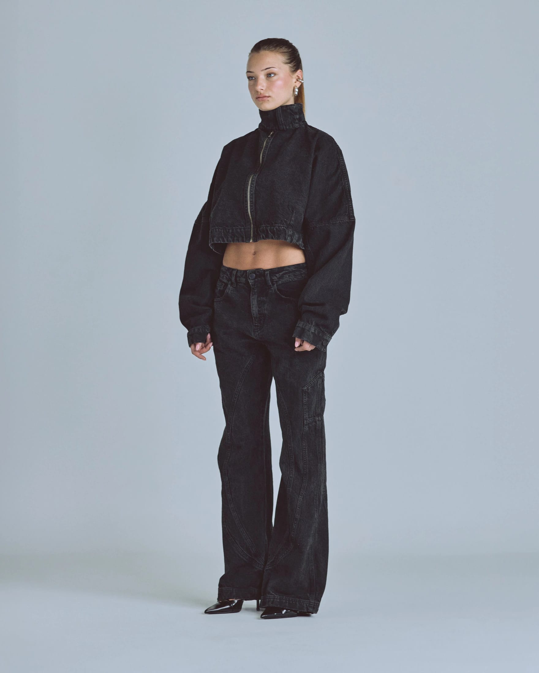 W Golden Heritage High Neck Jacket Black - imagen 5