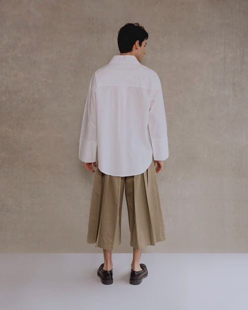 Asymmetric White Shirt - imagen 4