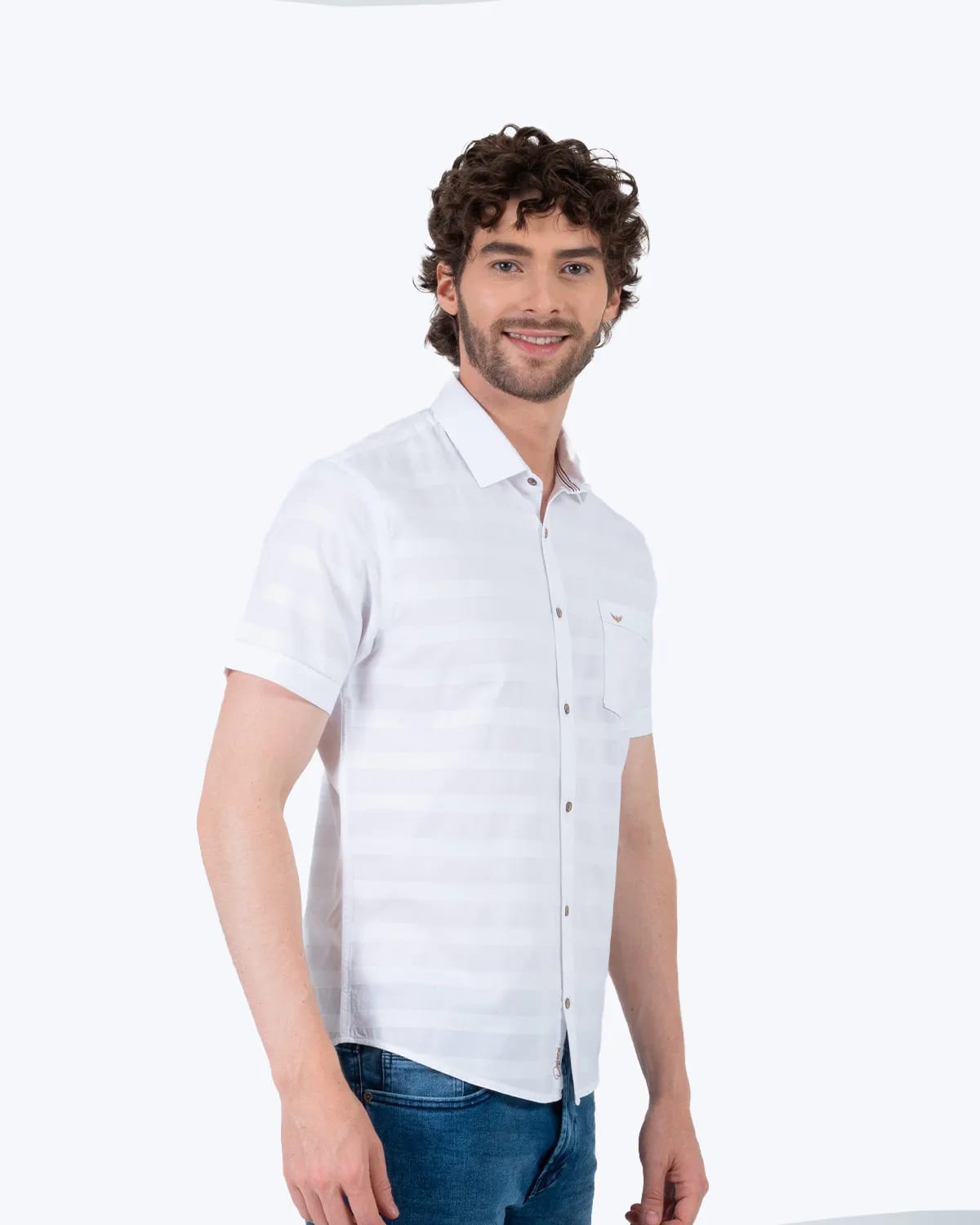 Camisa blanca manga corta para hombre - imagen 45
