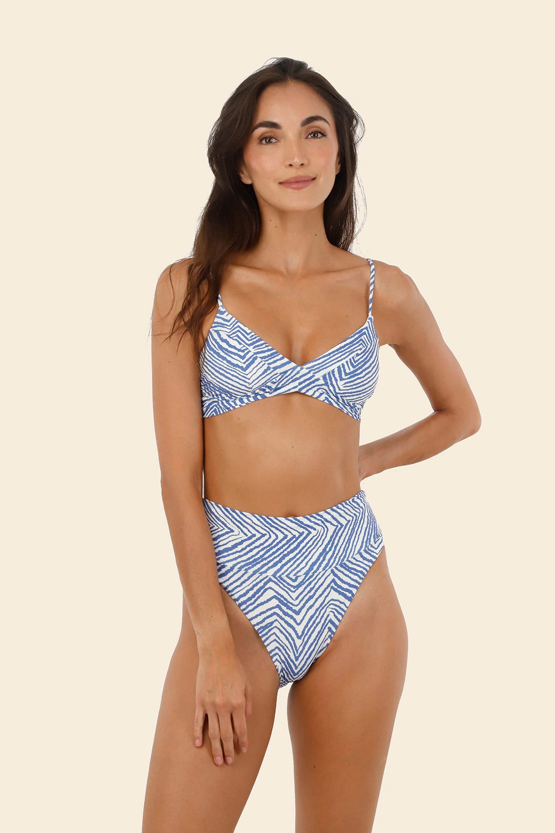Zebra Line Blue Axell Top - imagen 2
