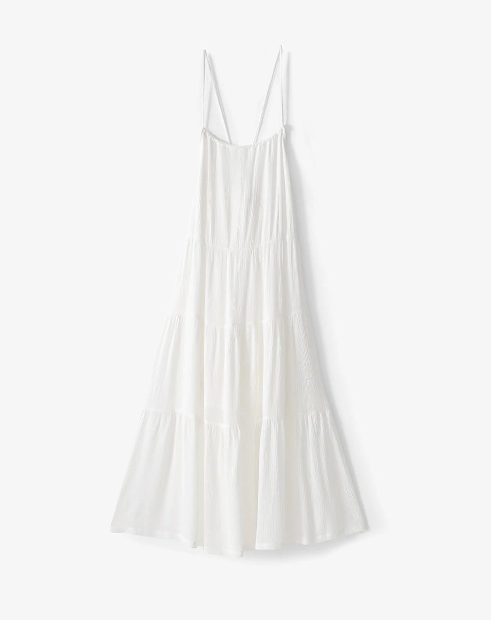Vestido largo bloques blanco mujer - imagen 1